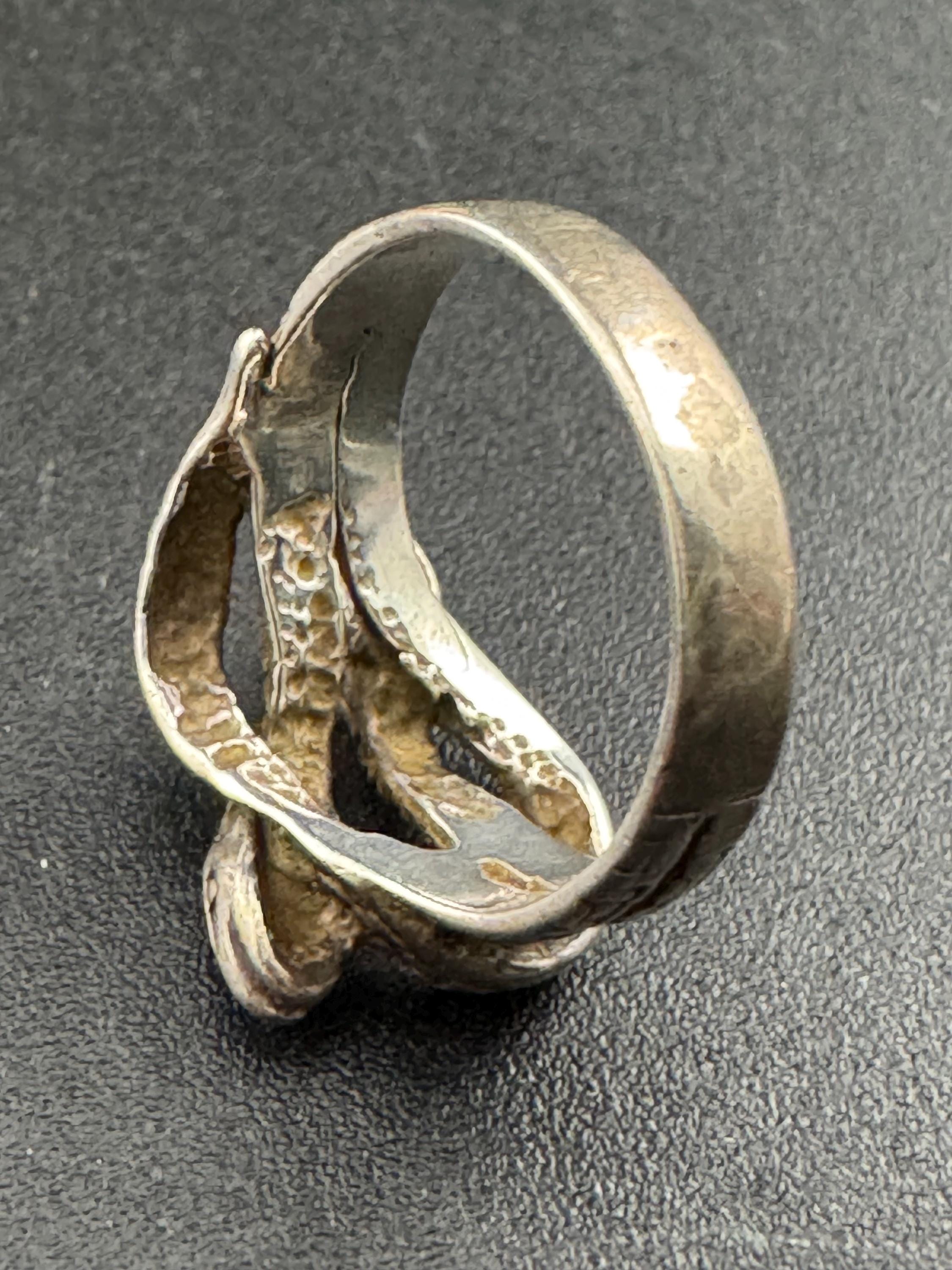Size H petite fingers ladies dainty 925 sterling silver snake ring 2.8 grams