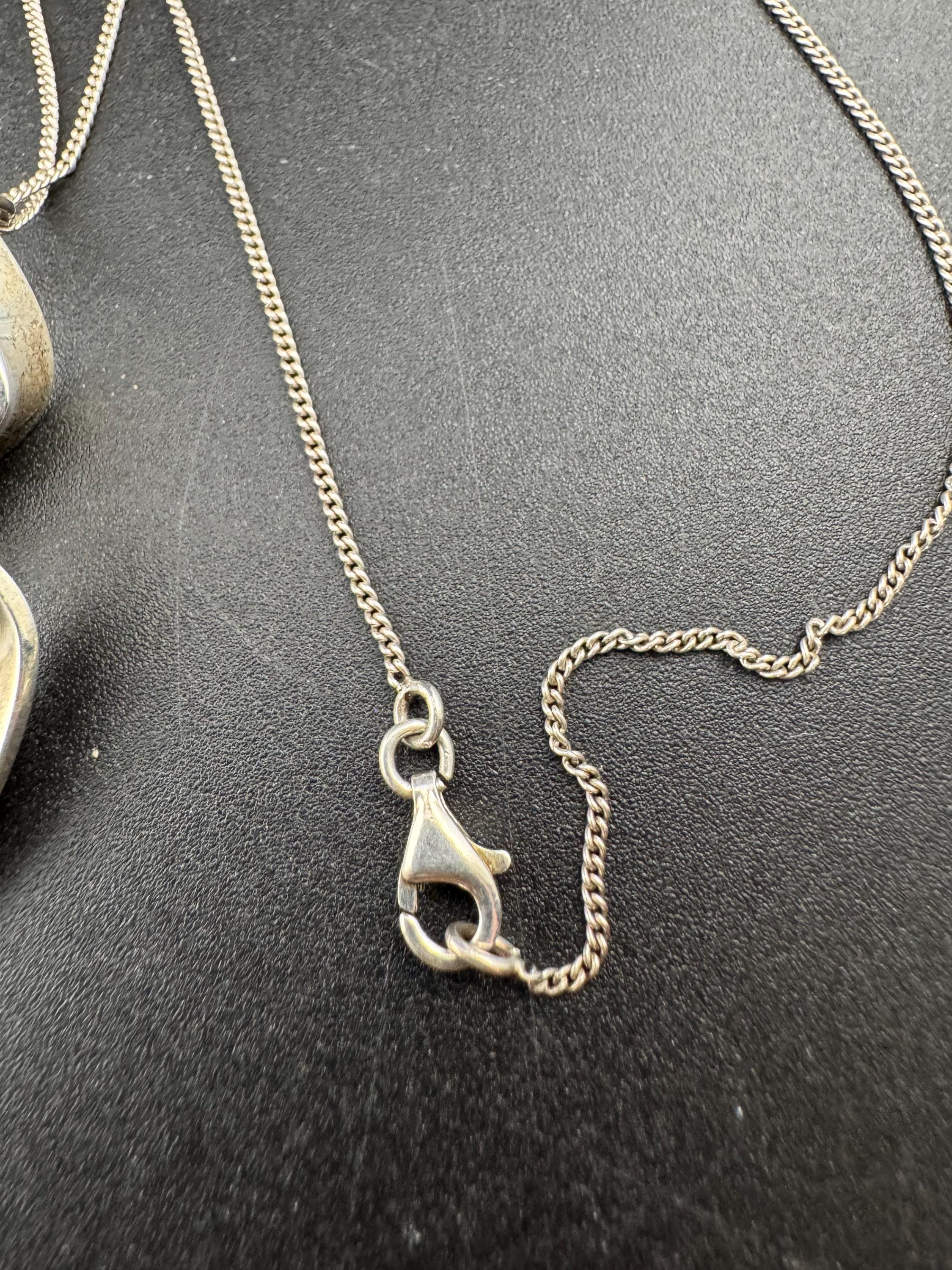 Vintage 925 sterling silver abstract brutalist helix twist pendant and chain Modernist 41cm necklace 7.5 grams