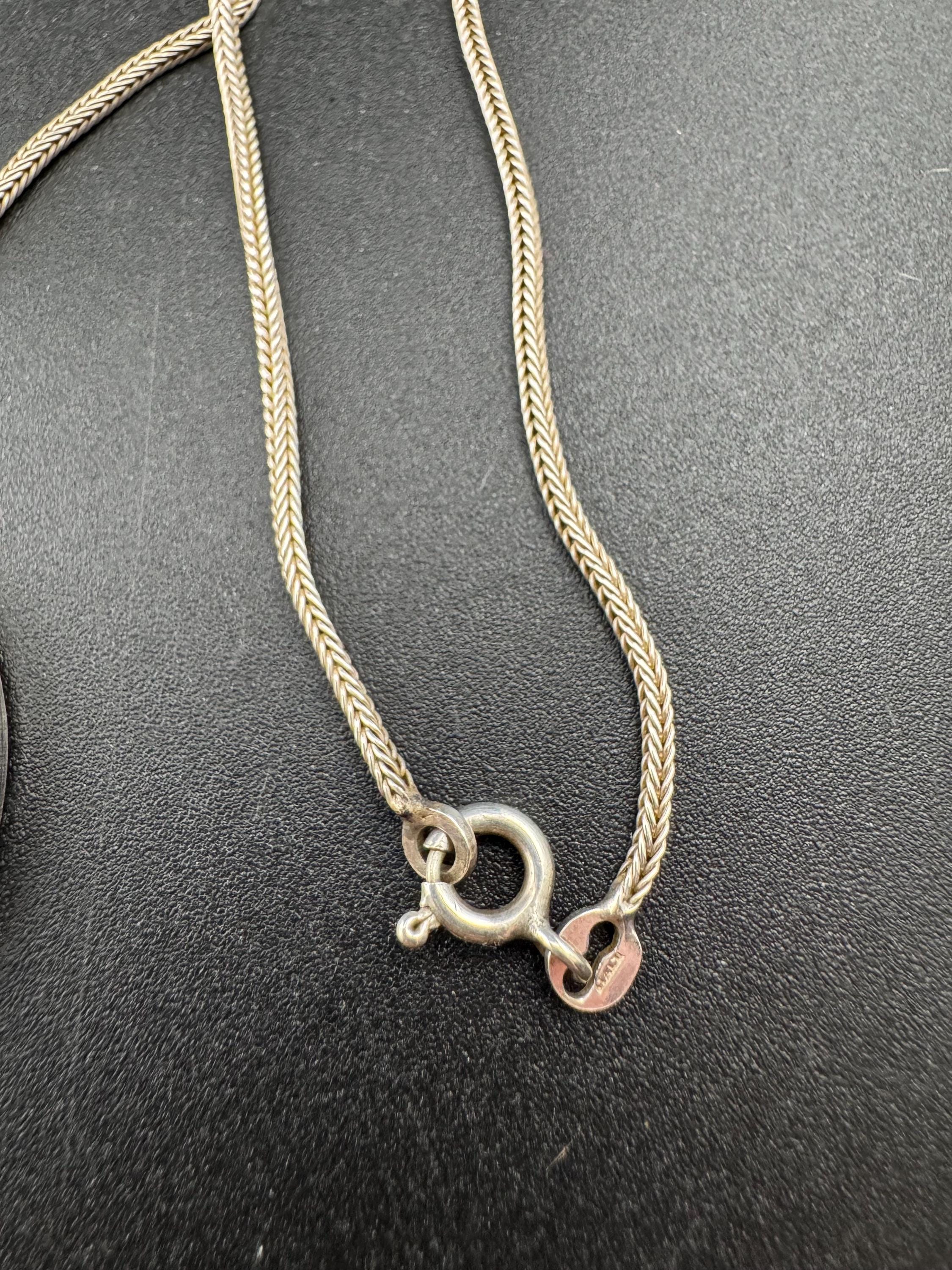 Signed A&D Andreas Daub 925 sterling Silver brutalist modernist ball bead pendant on an 38cm chain