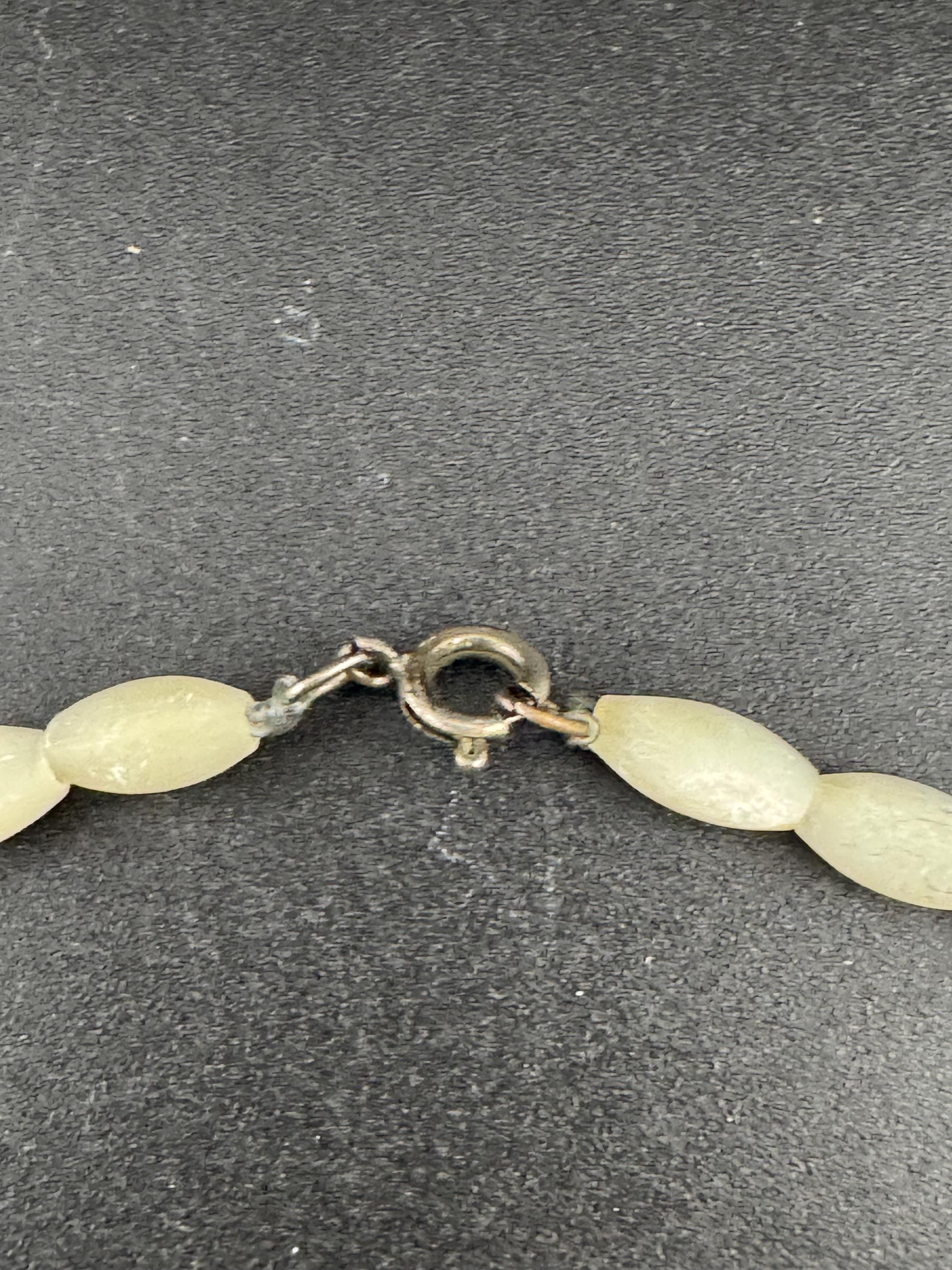 Vintage mother of pearl MOP Natural shell small beaded necklace 40cm