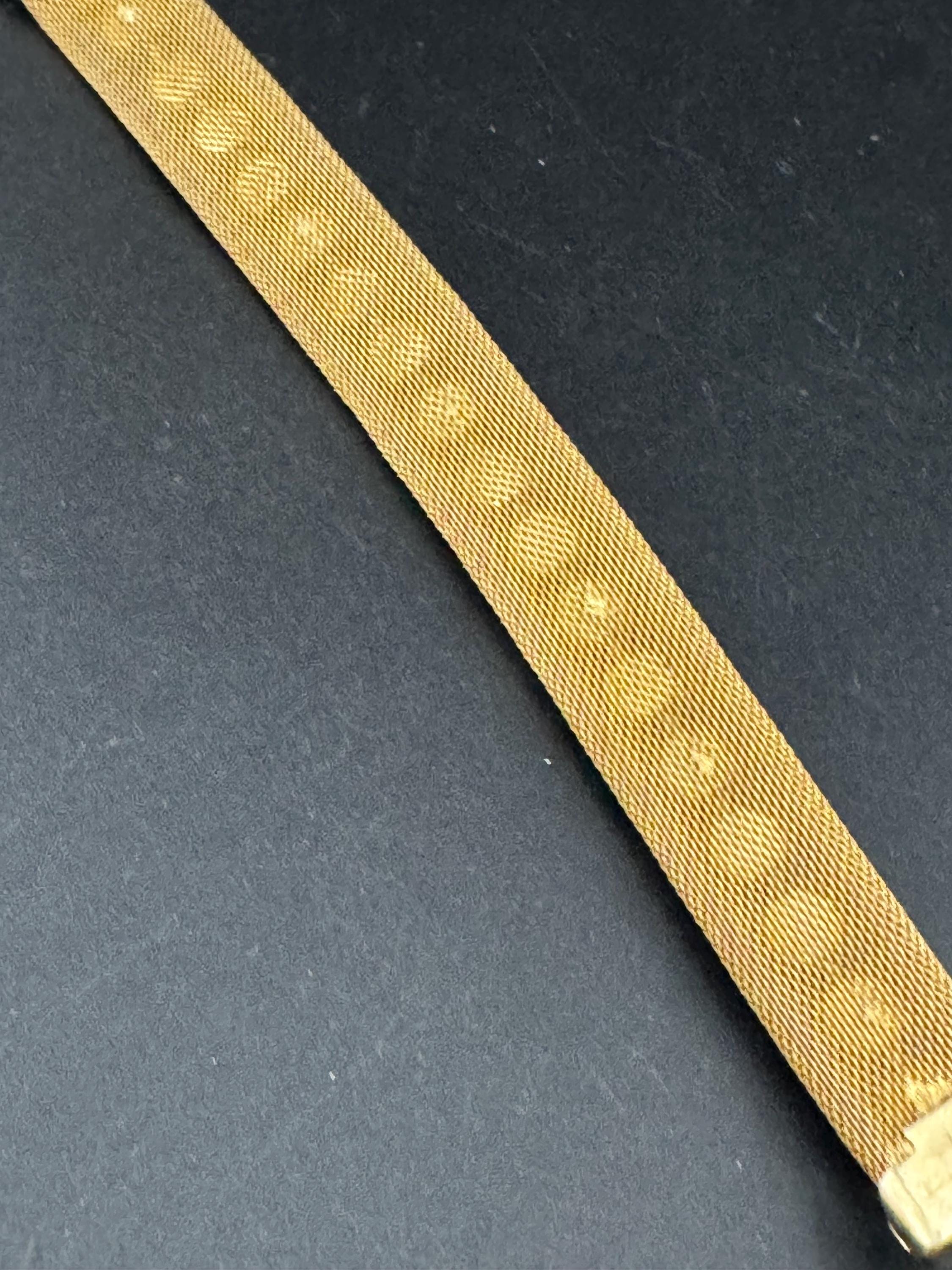 Vintage black rhinestone paste Glass Gold Tone mesh wide cocktail bracelet