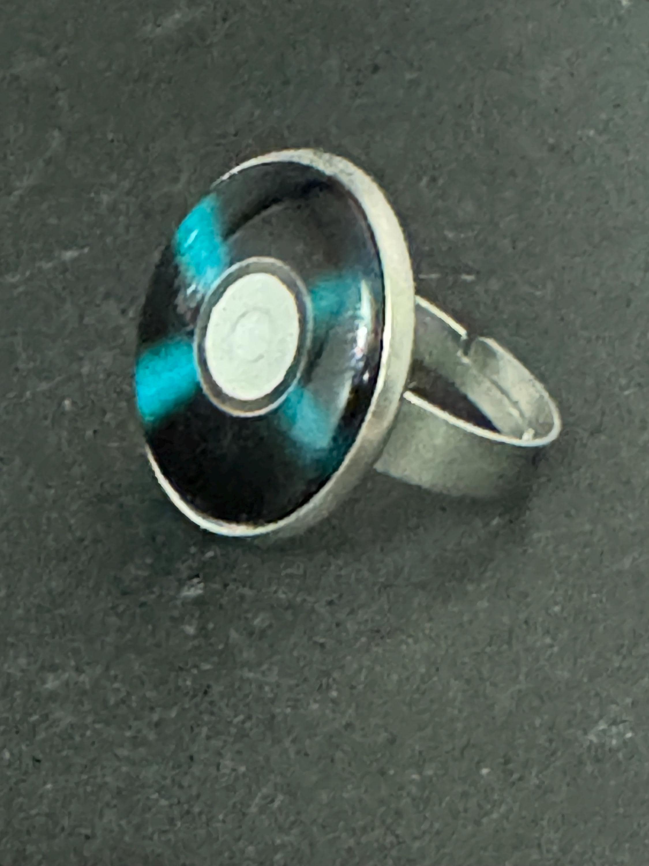Vinyl Record Ring: Stainless Steel Adjustable Band, DJ Music Jewellery