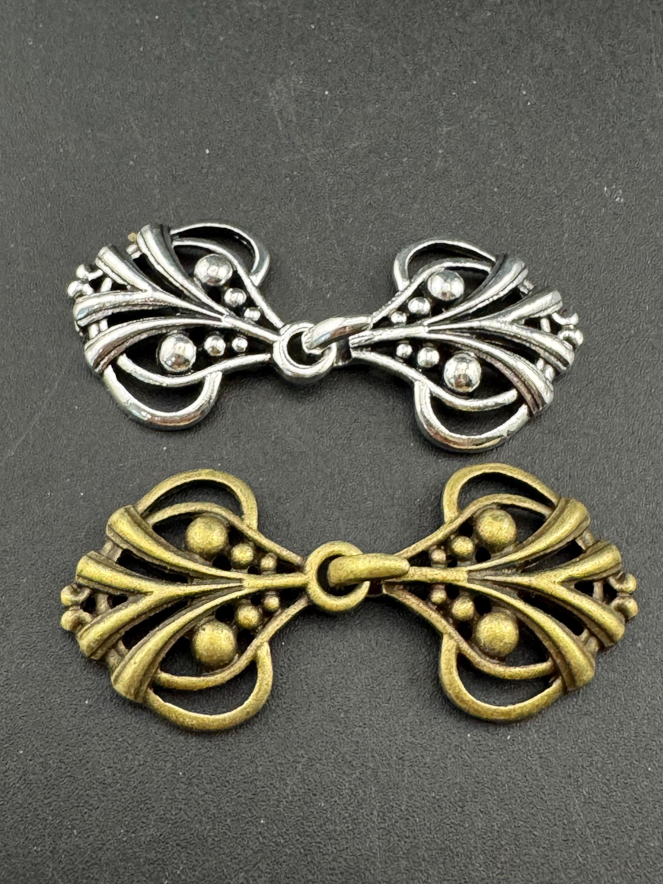 Art nouveau style silver or antique gold double belt buckle , sewing cardigan cloak clasp