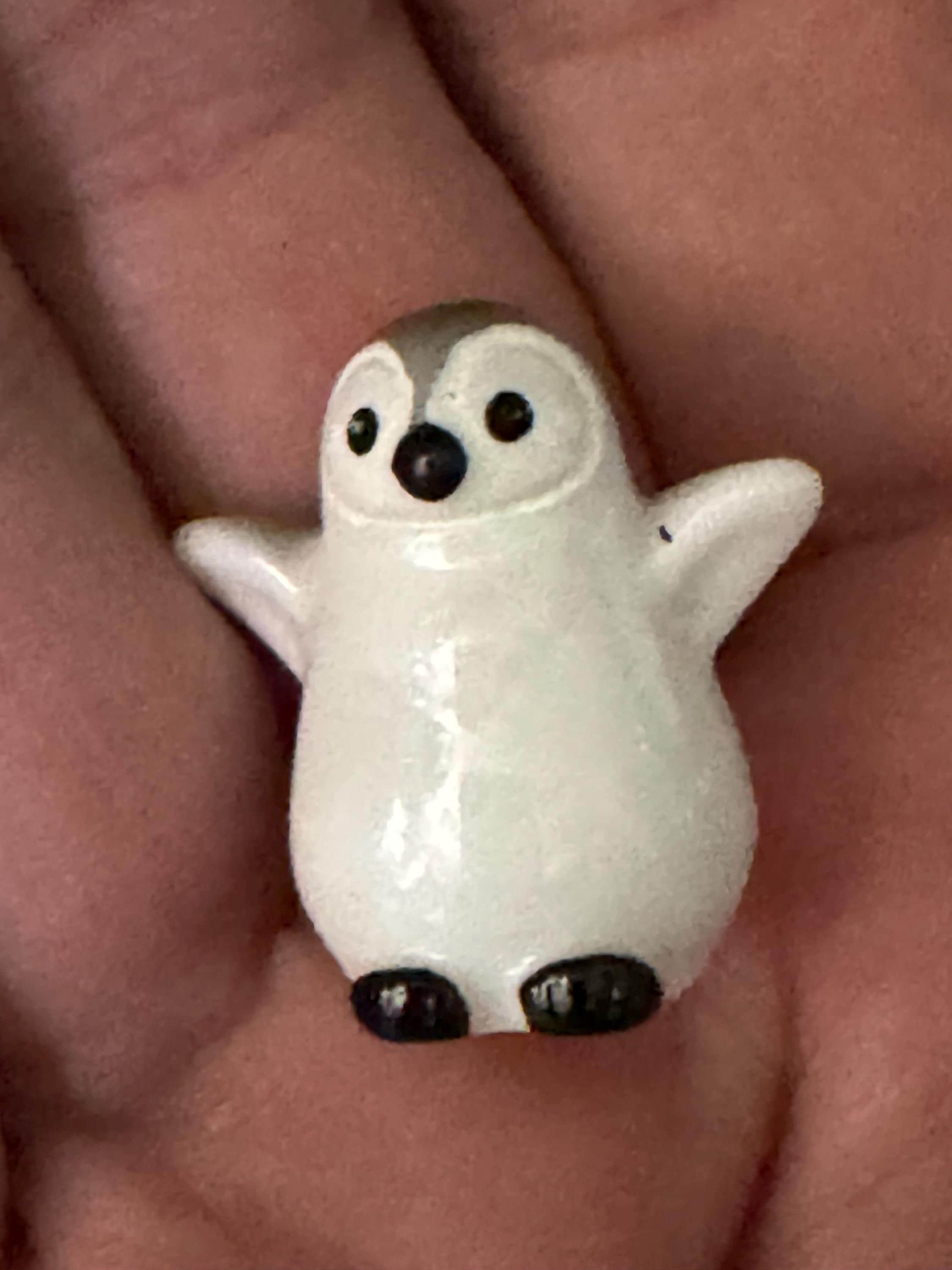 1 x miniature BABY PENGUIN cake decoration topper: reusable