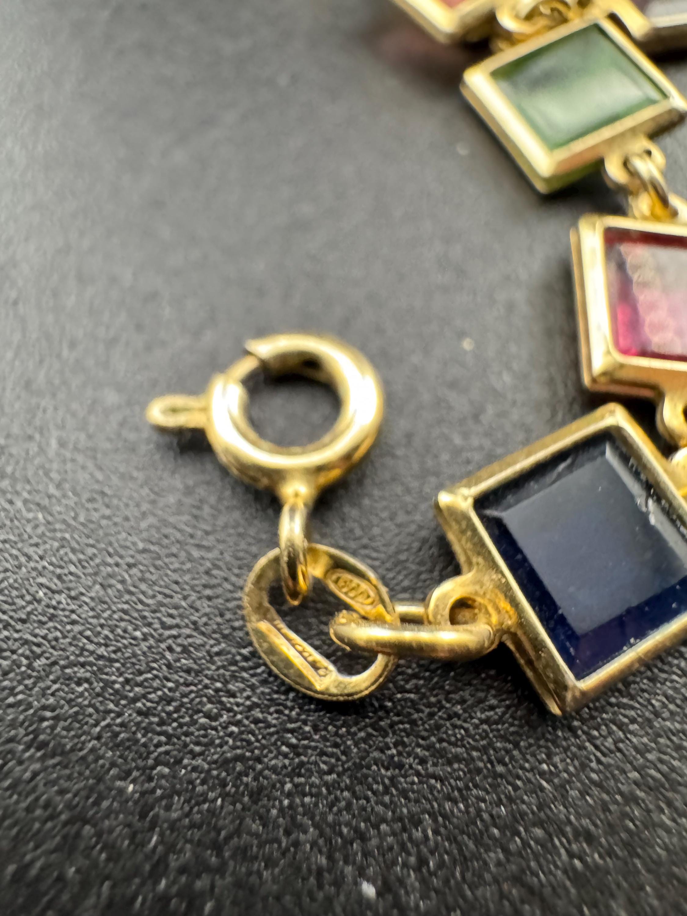 800 silver gilt Rivière bezel gold plated necklace and bracelet set