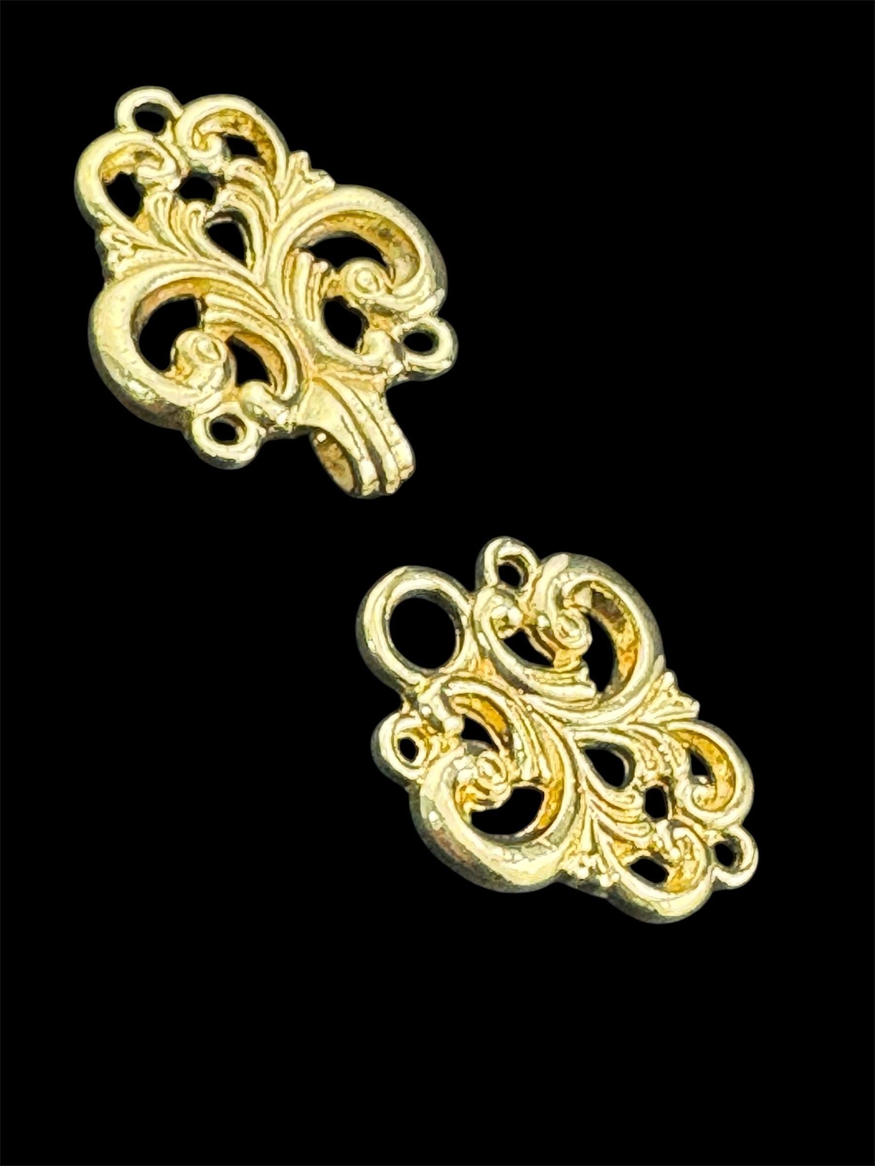 gold double belt buckle , sewing clothing cardigan cloak clasp