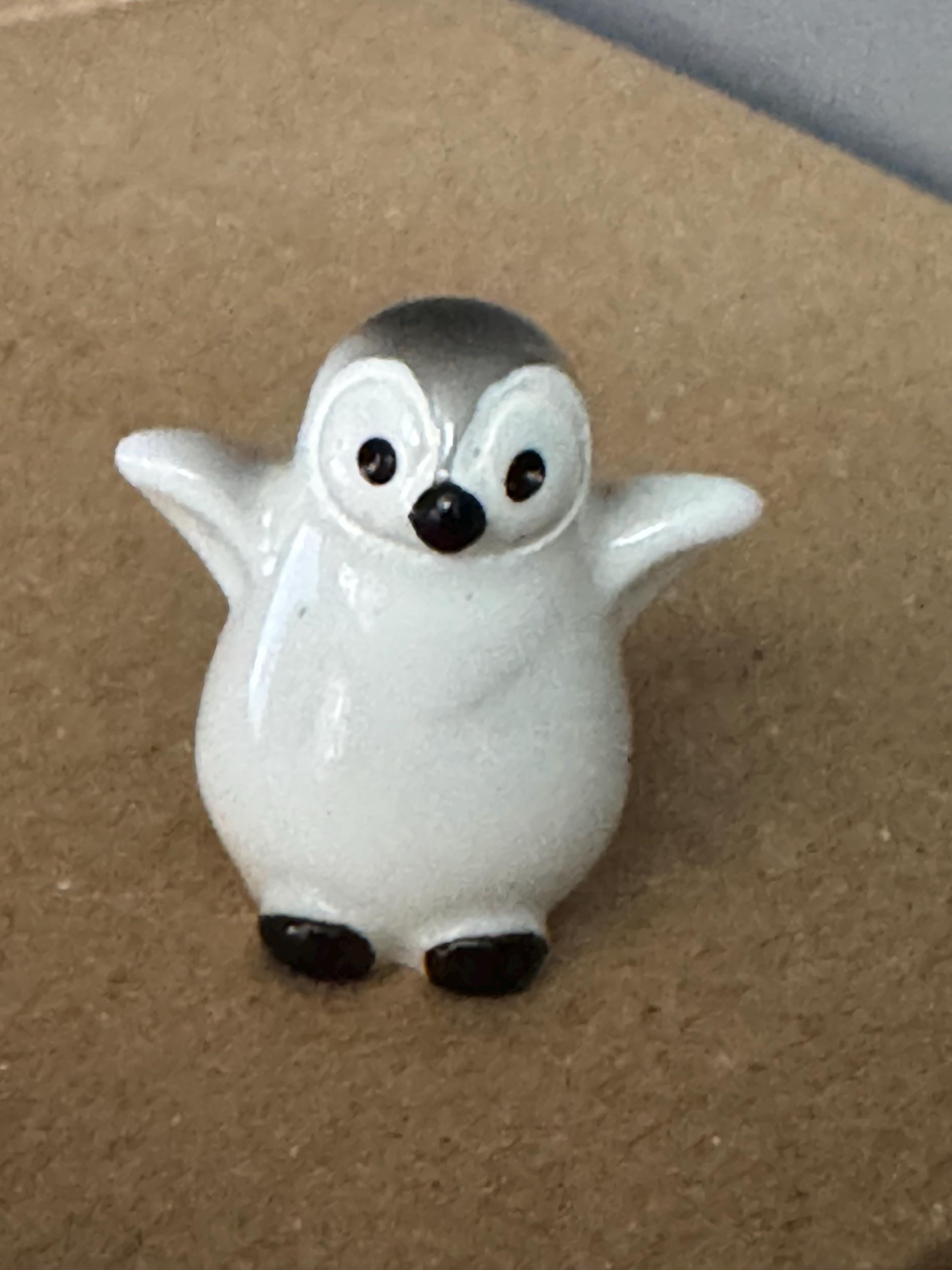 1 x miniature BABY PENGUIN cake decoration topper: reusable