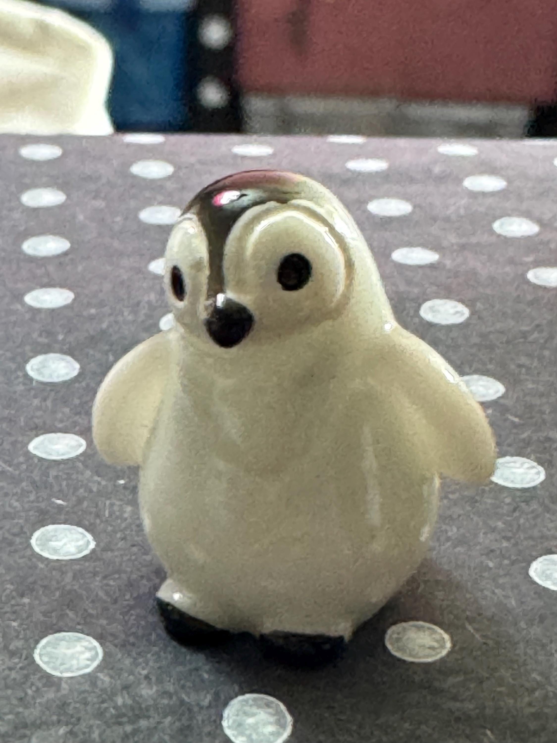 1 x miniature BABY PENGUIN cake decoration topper: reusable
