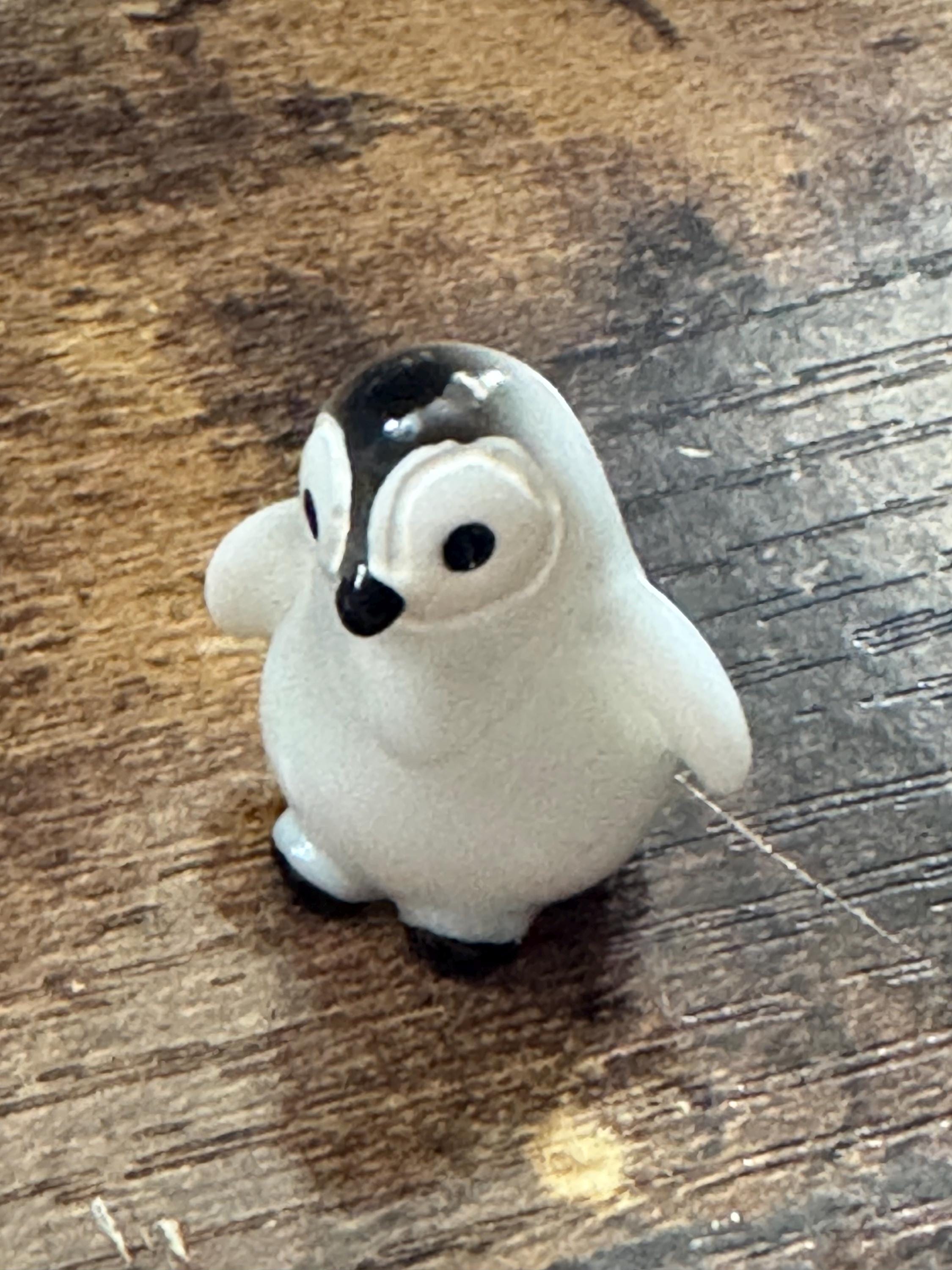 1 x miniature BABY PENGUIN cake decoration topper: reusable