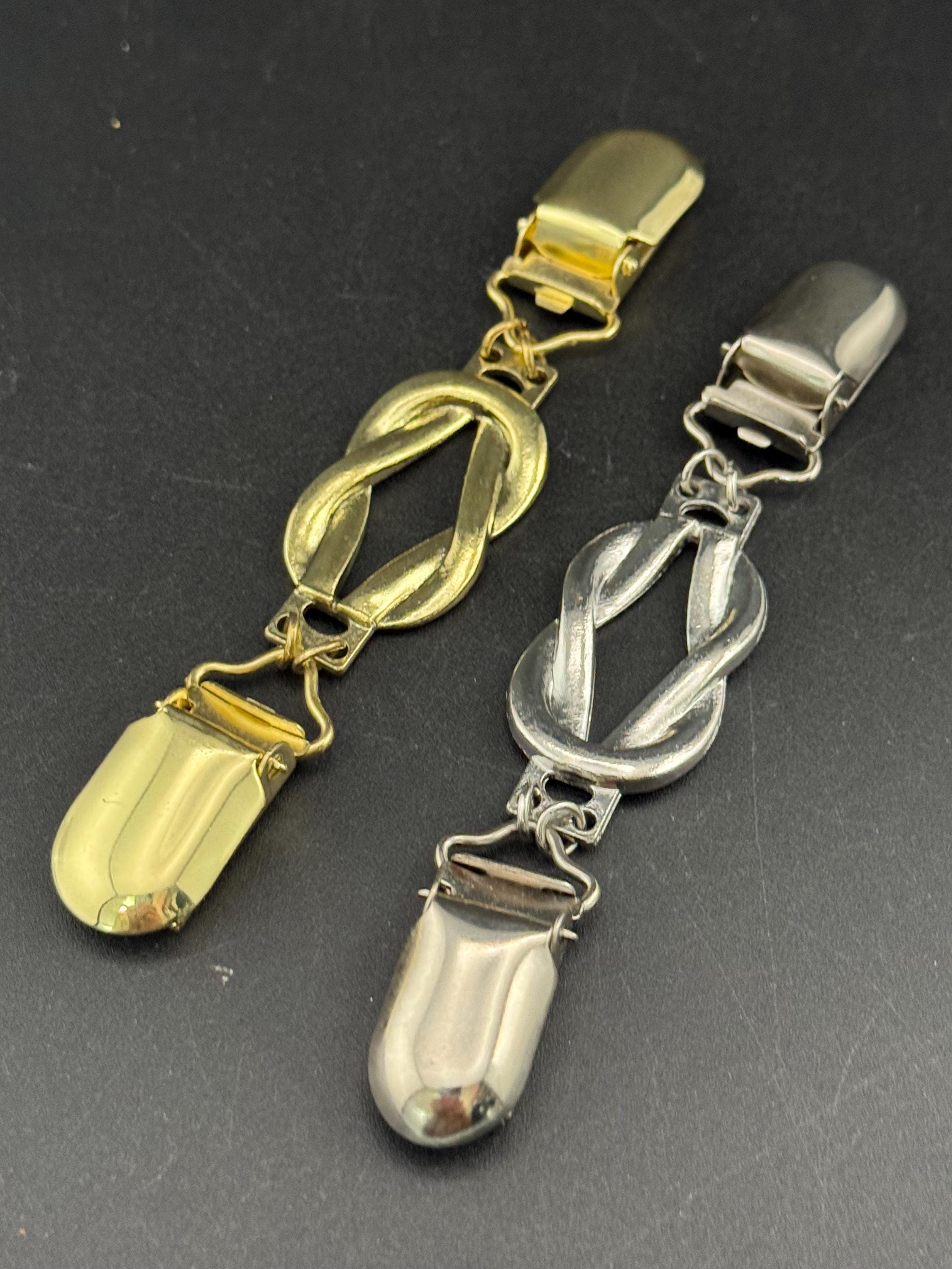 Celtic knot style silver or gold double belt buckle , sewing cardigan clip cloak clasp