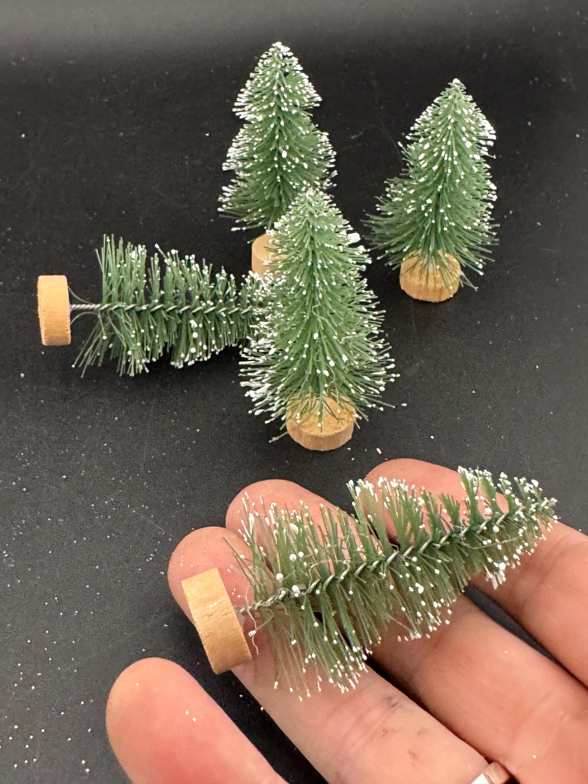 Miniature Christmas Tree Cake Toppers: 6cm mid Green Craft Trees (Set of 5)