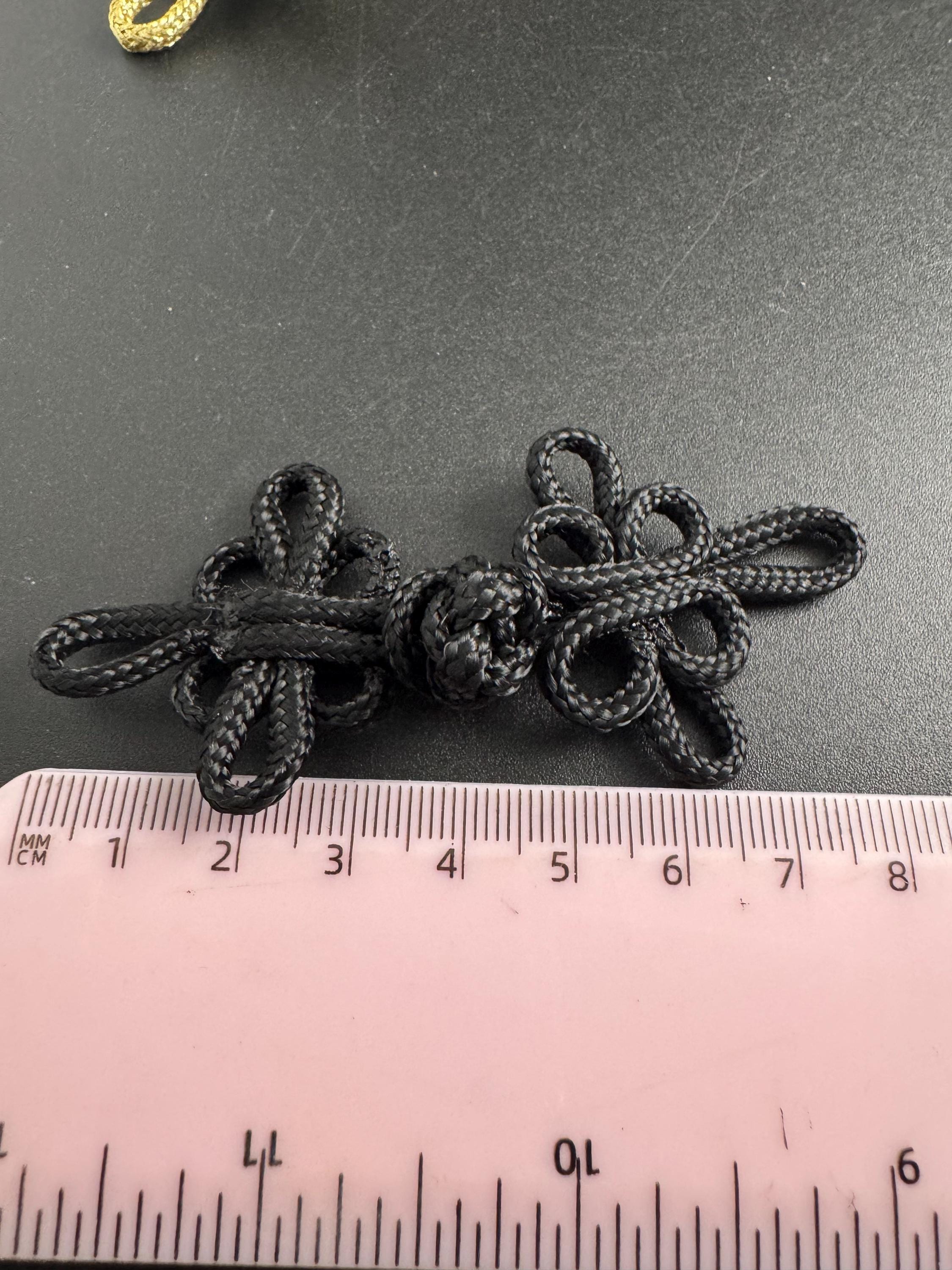 1 x Chinese knot buttons, frog closures,  cheongsam fasteners,  black
