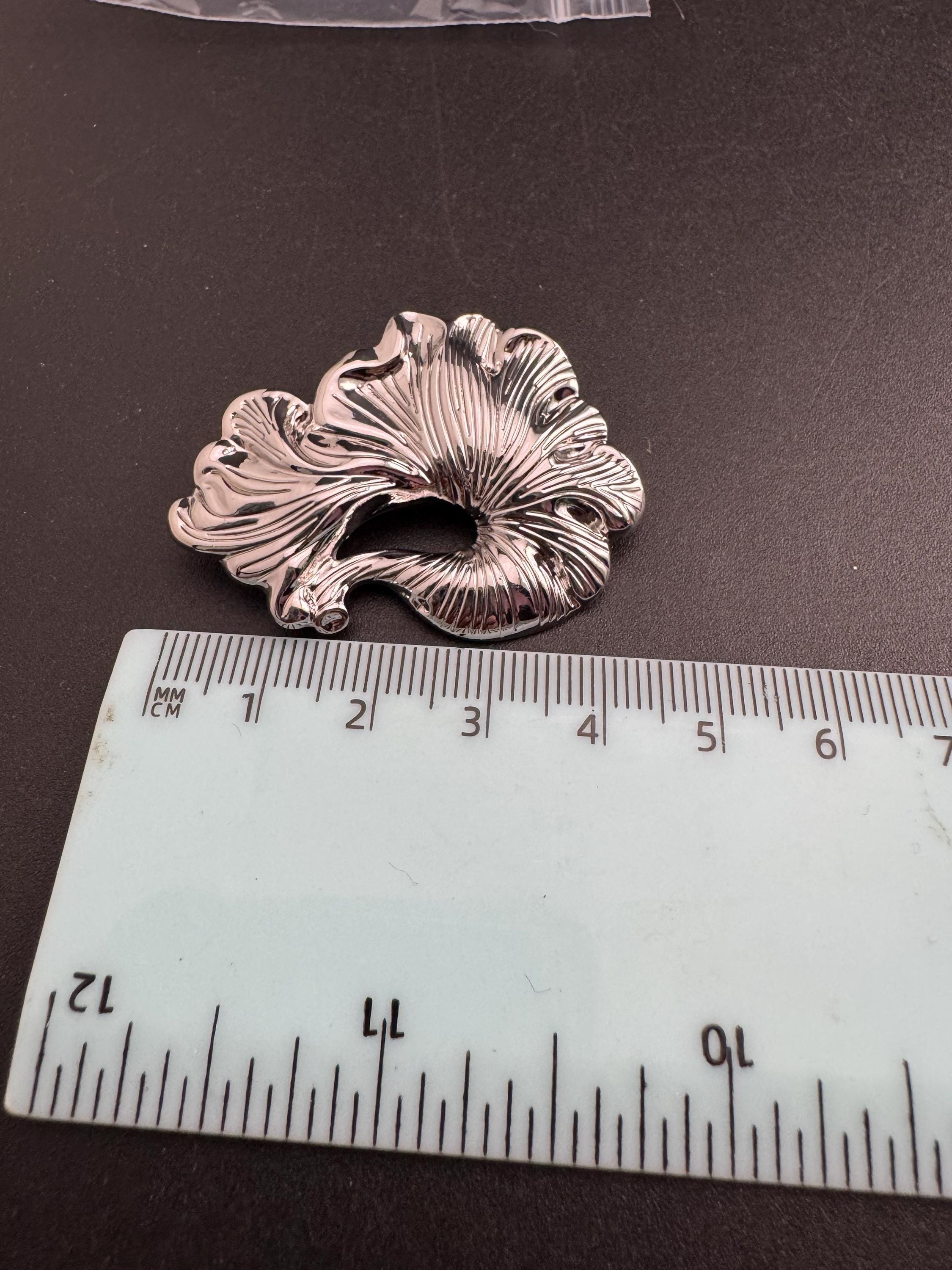 XL Silver Coat Button: 45mm double Shank, one piece