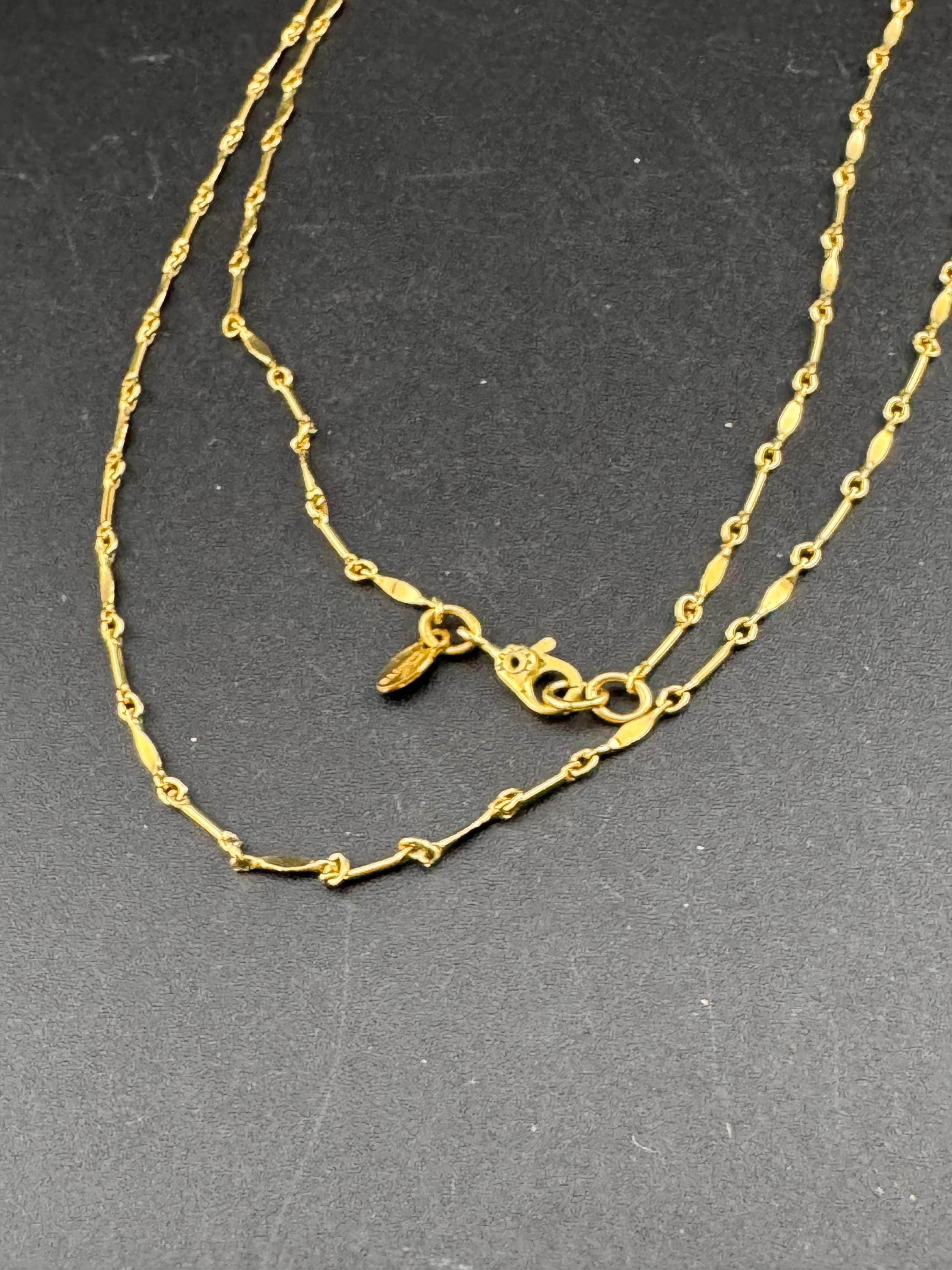 60cm Signed MONET fine gold plated chain, ideal layering necklace