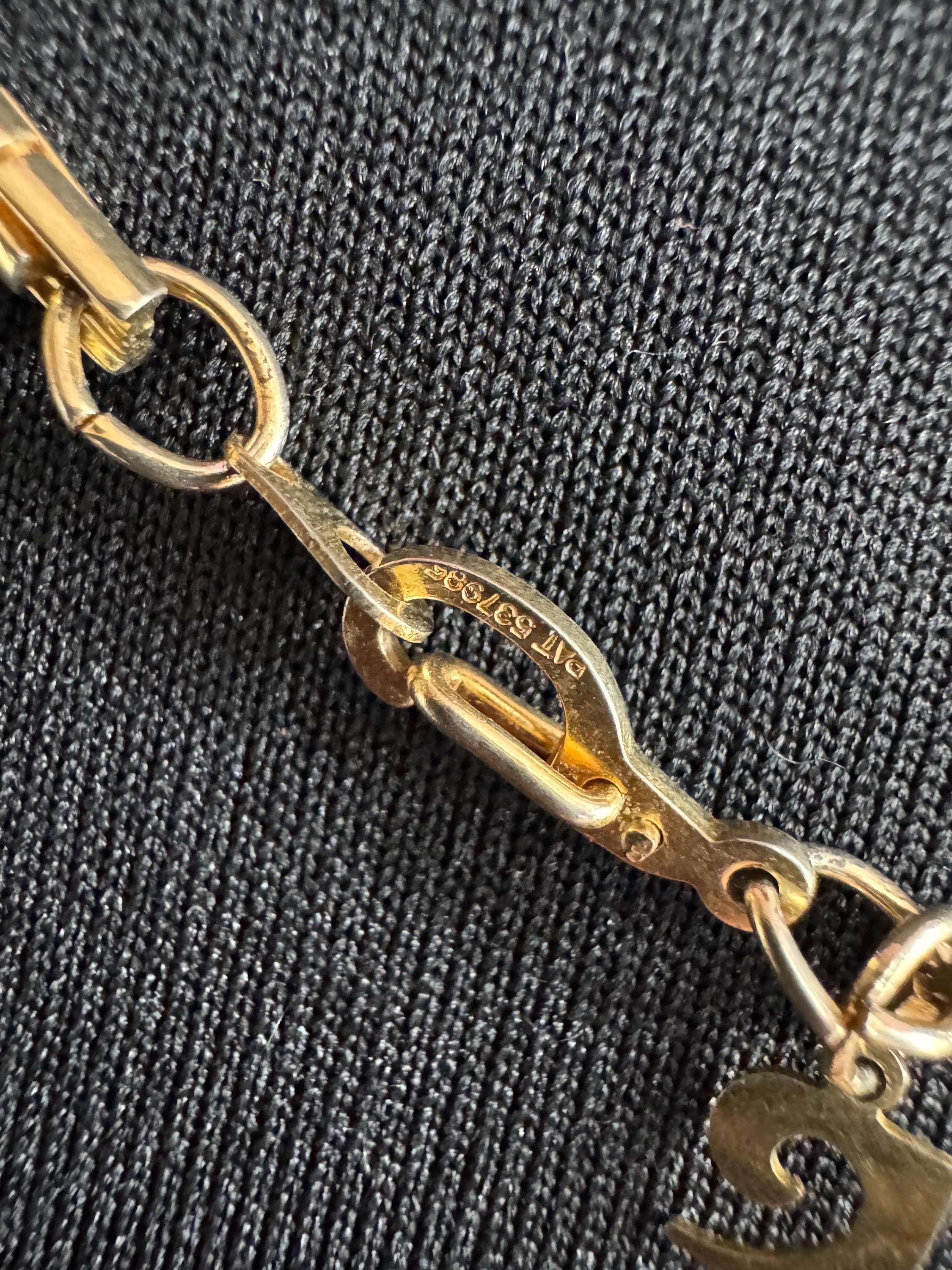 Signed Pierre Cardin 50cm gold plated chain necklace