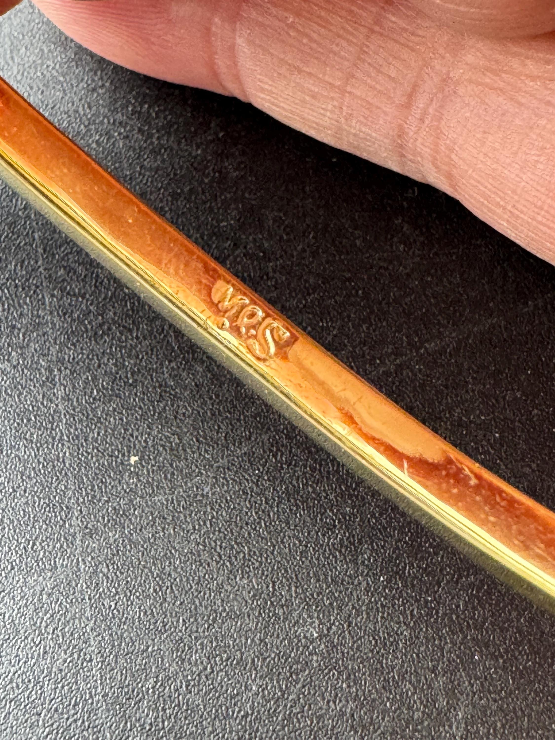 Retro high end oval clear diamanté crystal hinged clamper bangle