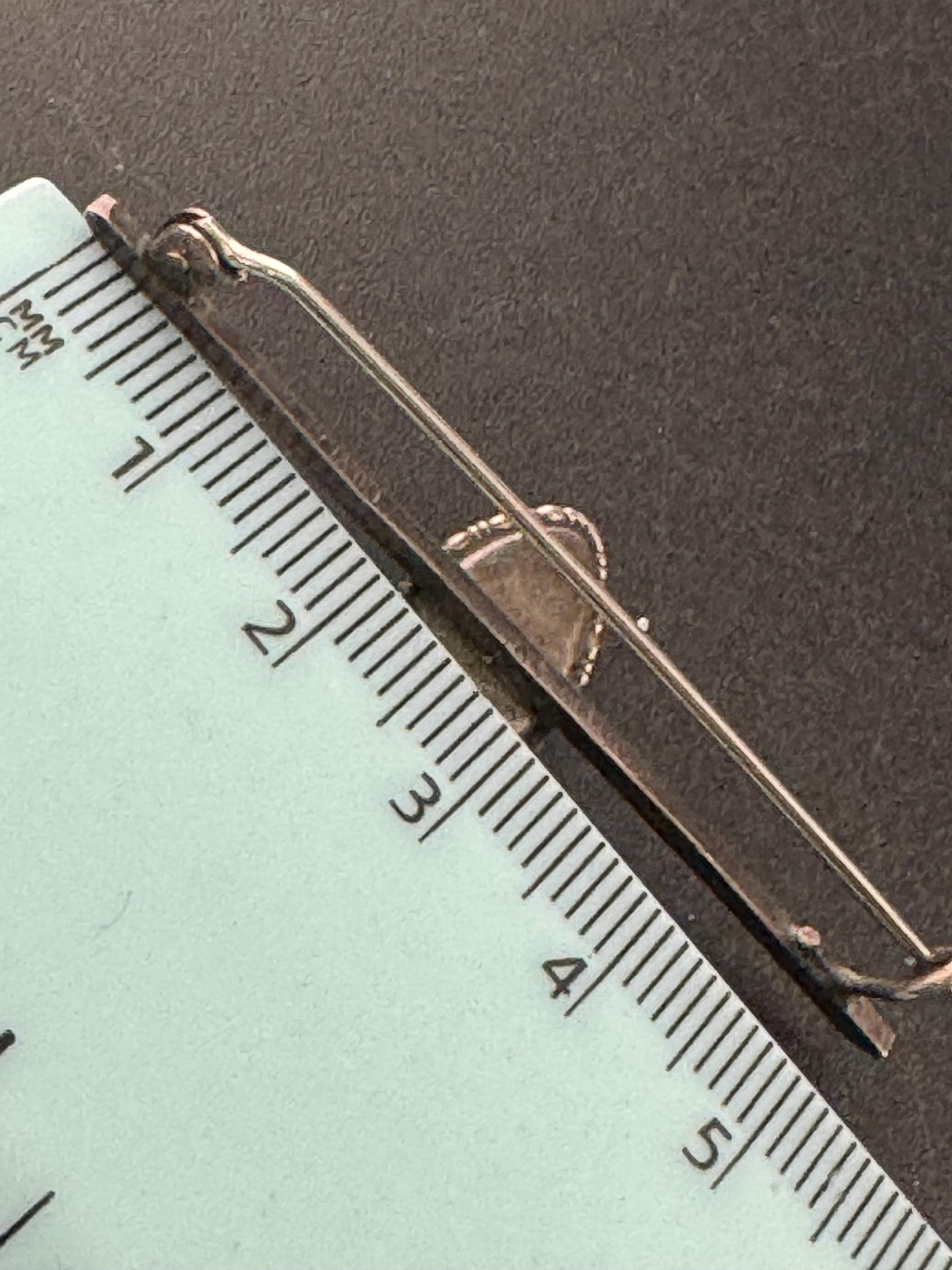 sterling 925 silver natural morpho butterfly wing bar brooch , art deco period