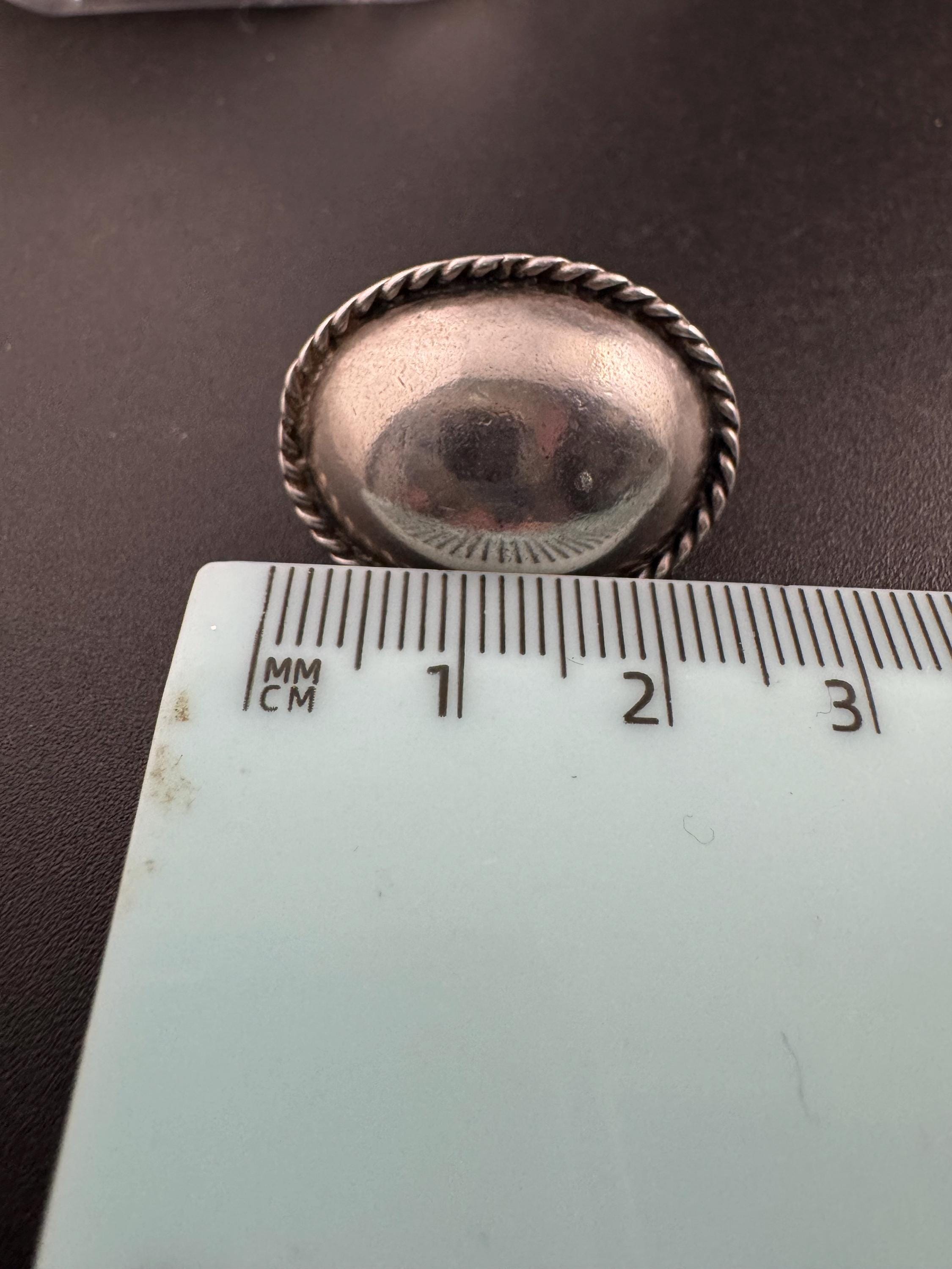 Vintage oval domed clip on earrings, chunky 15.2 grams , tested 925 silver