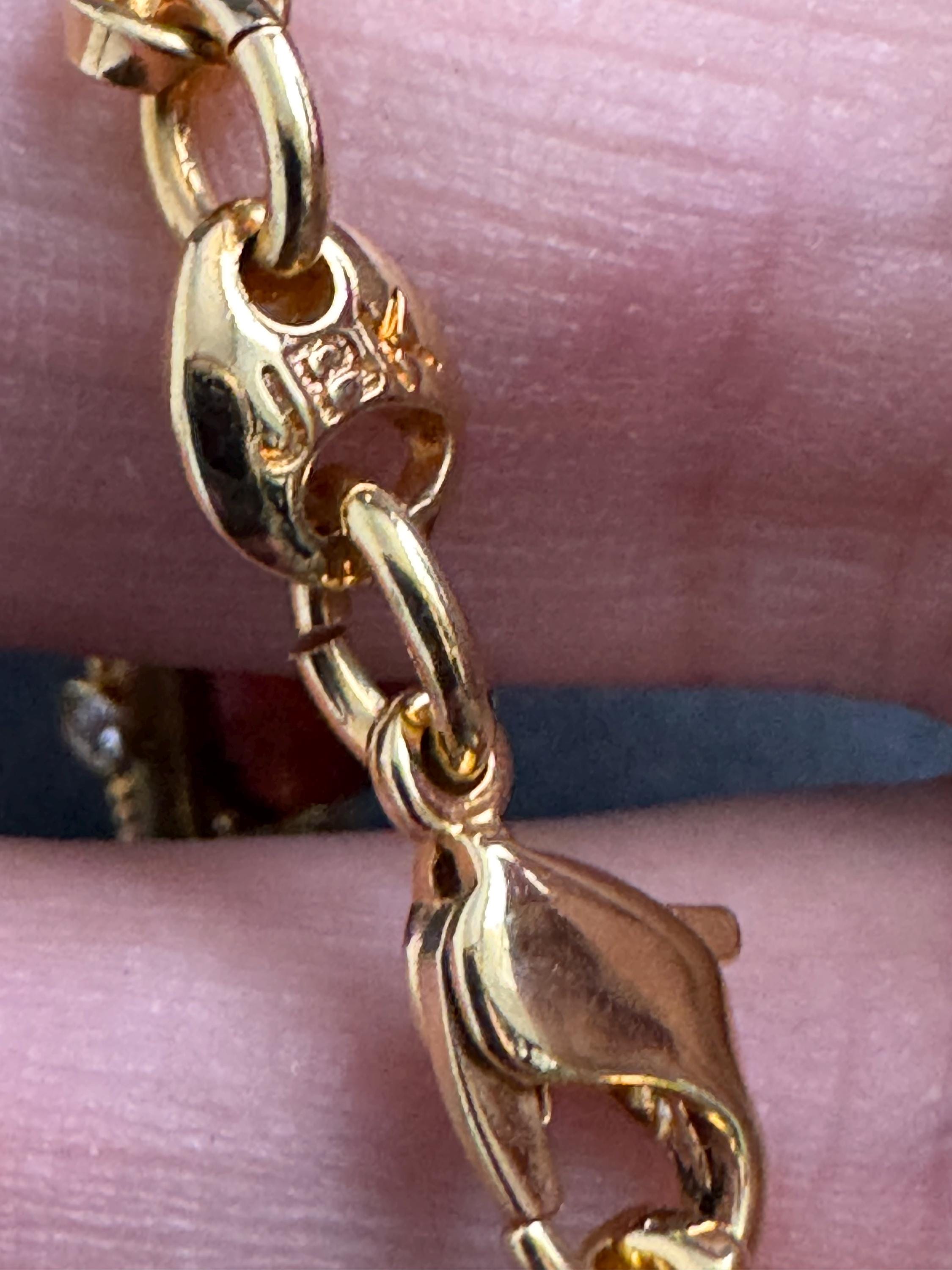 JBK Jacqueline Kennedy Peking glass cabochon Bracelet, vintage gold tone