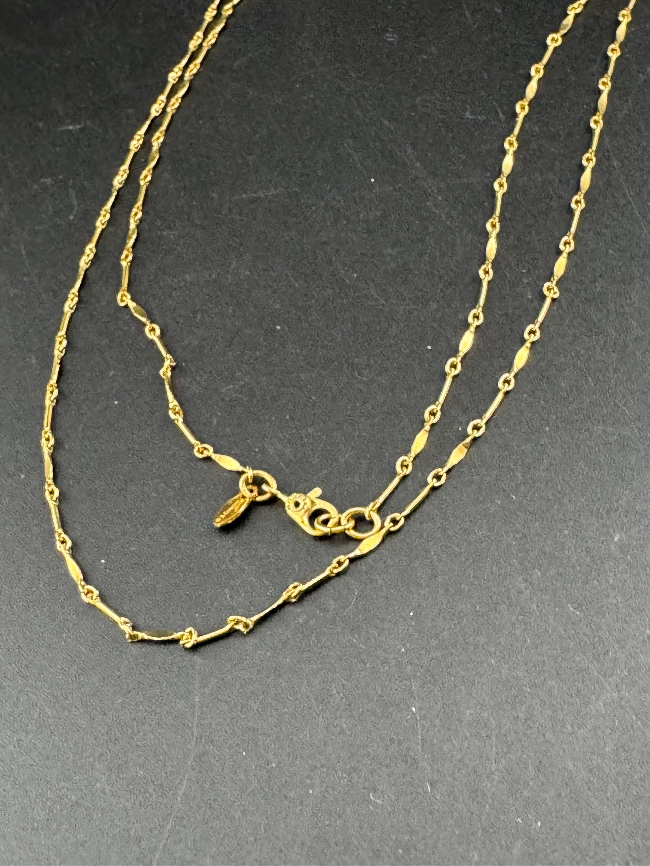 60cm Signed MONET fine gold plated chain, ideal layering necklace