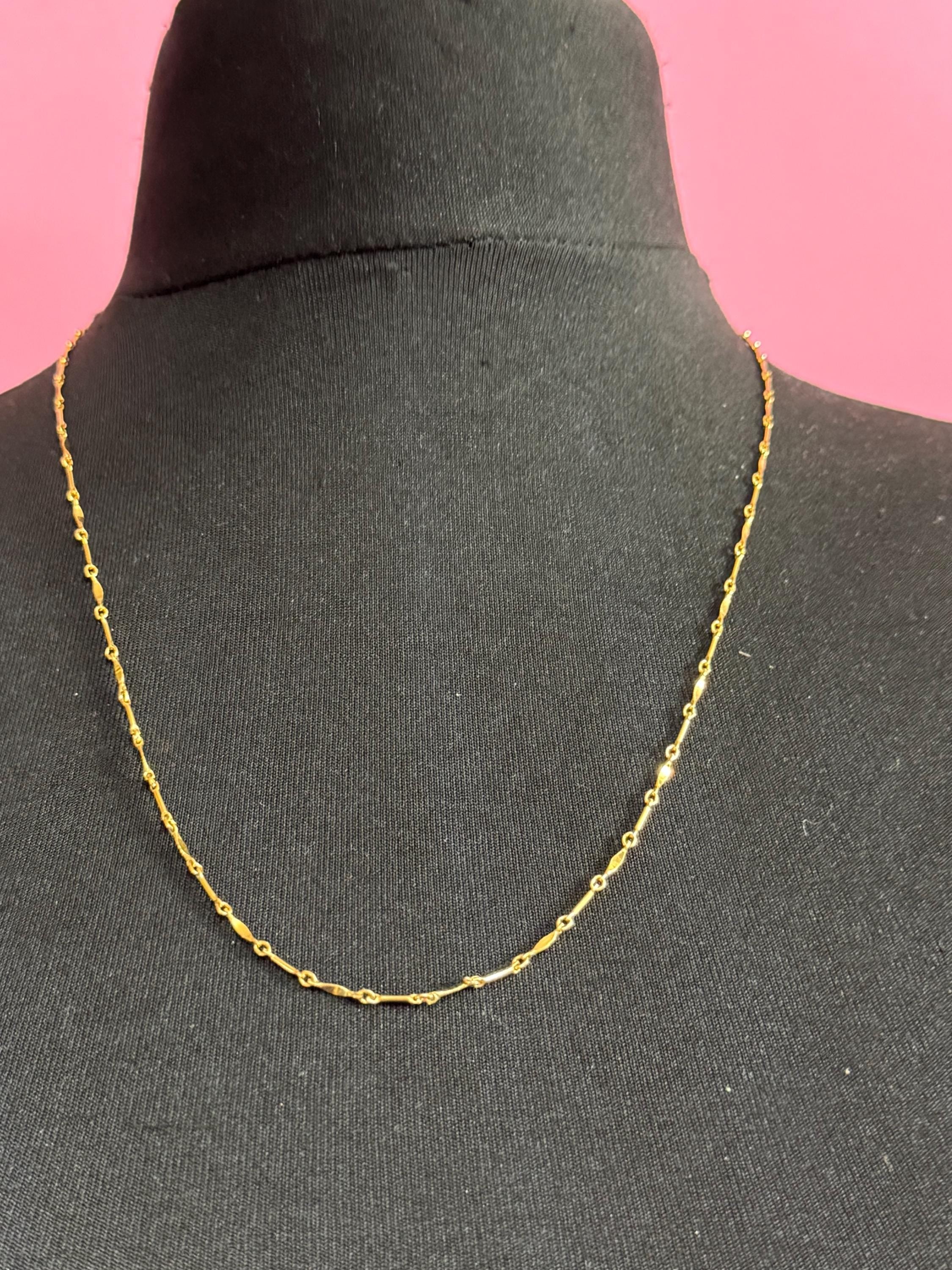 60cm Signed MONET fine gold plated chain, ideal layering necklace