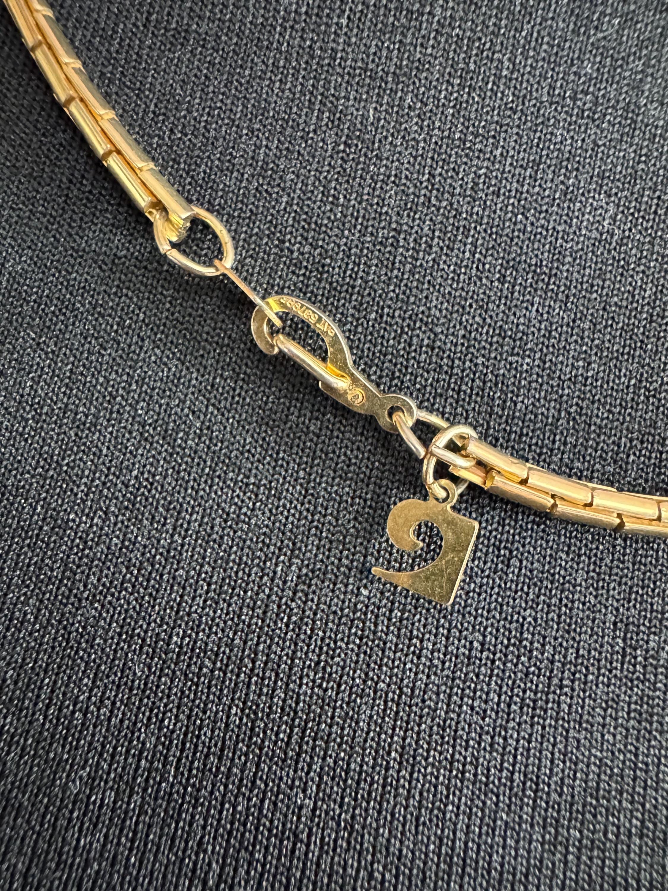 Signed Pierre Cardin 50cm gold plated chain necklace