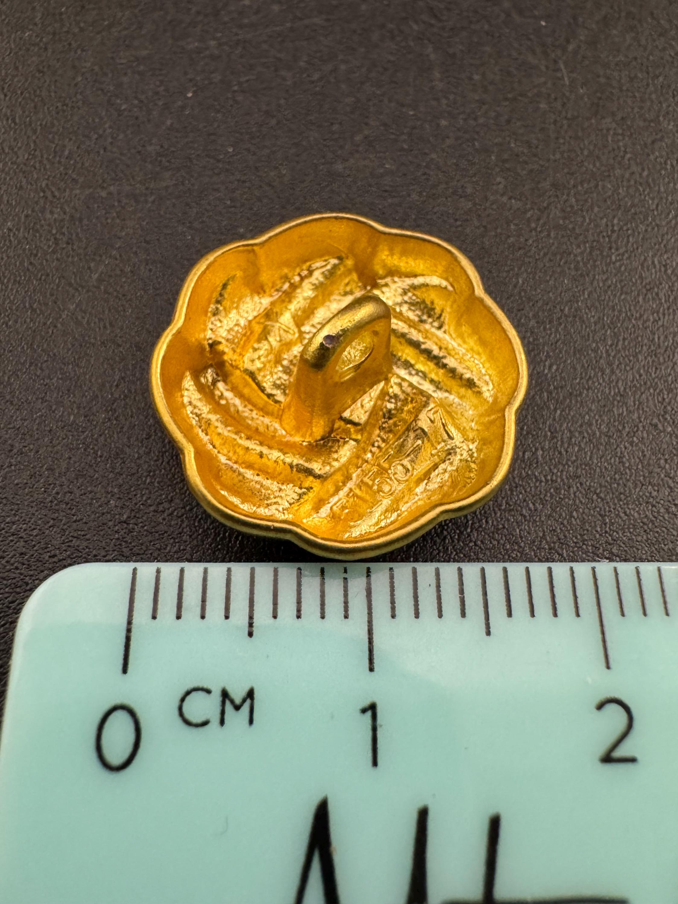 18mm Matt gold knot buttons ( set of 5), metal shank