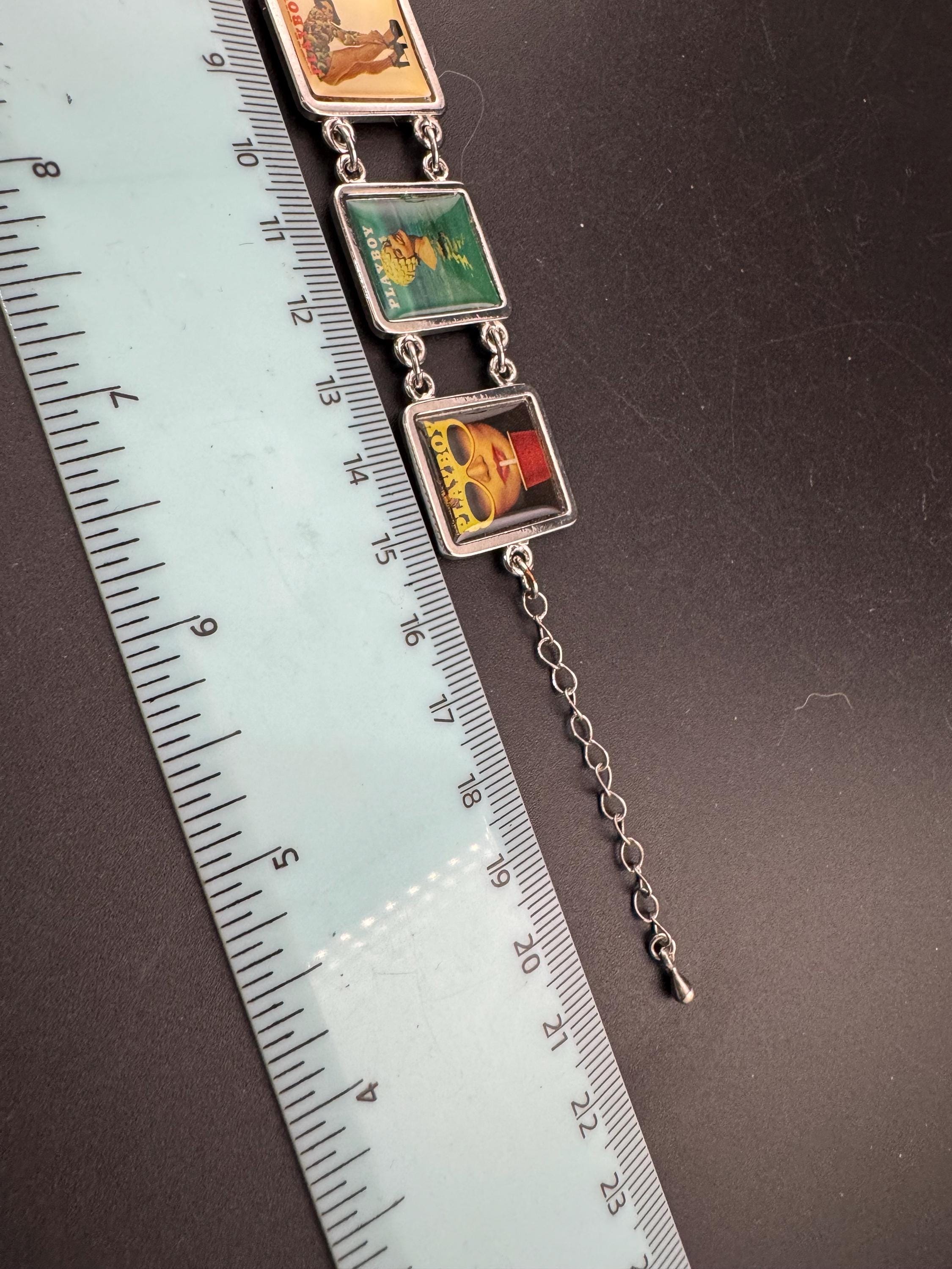 PLAYBOY 50th anniversary panel  bracelet , 2003 pin up girls