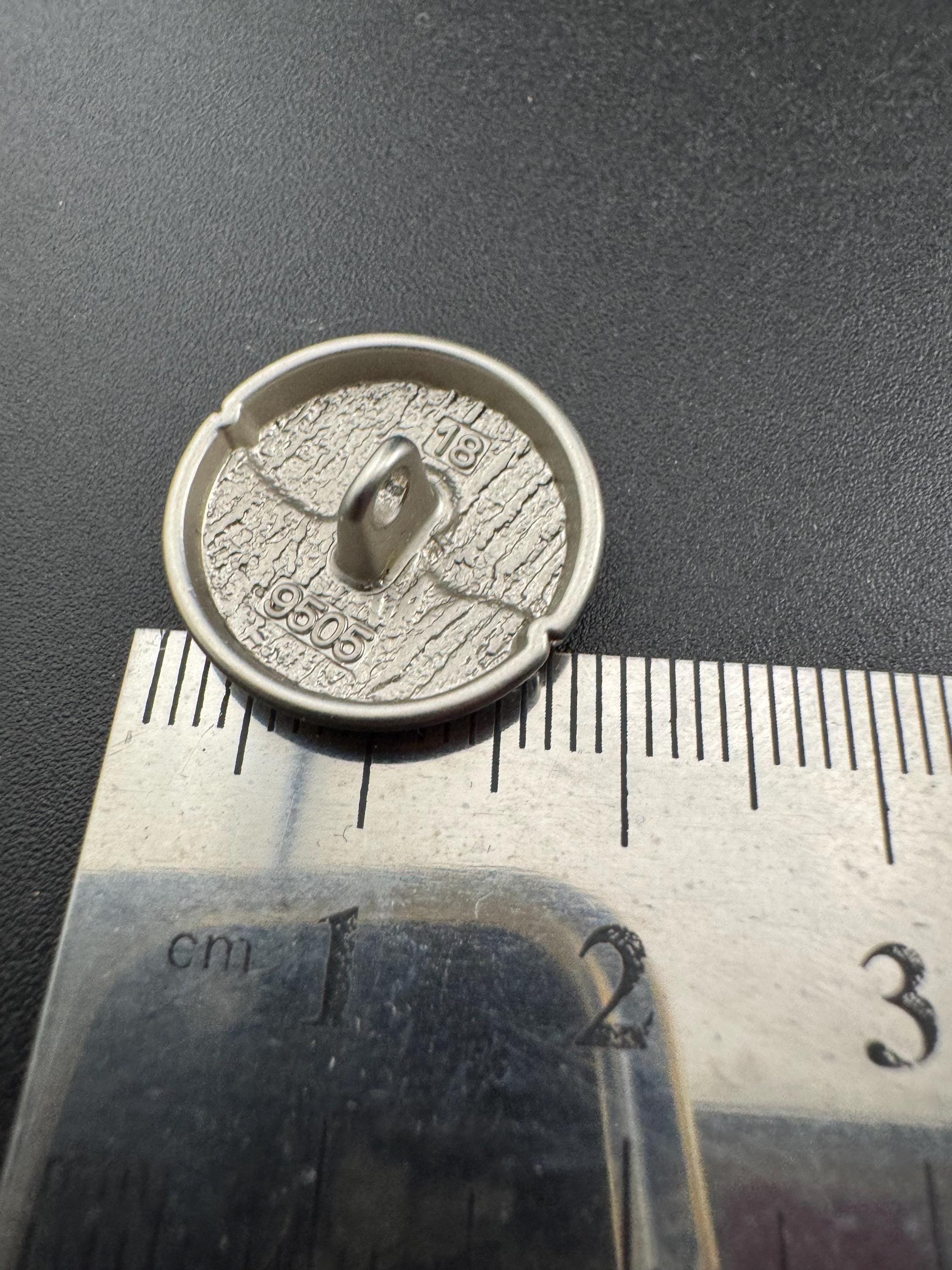 18mm leopard print buttons,  silver metal and brown acrylic ( Set of 5)