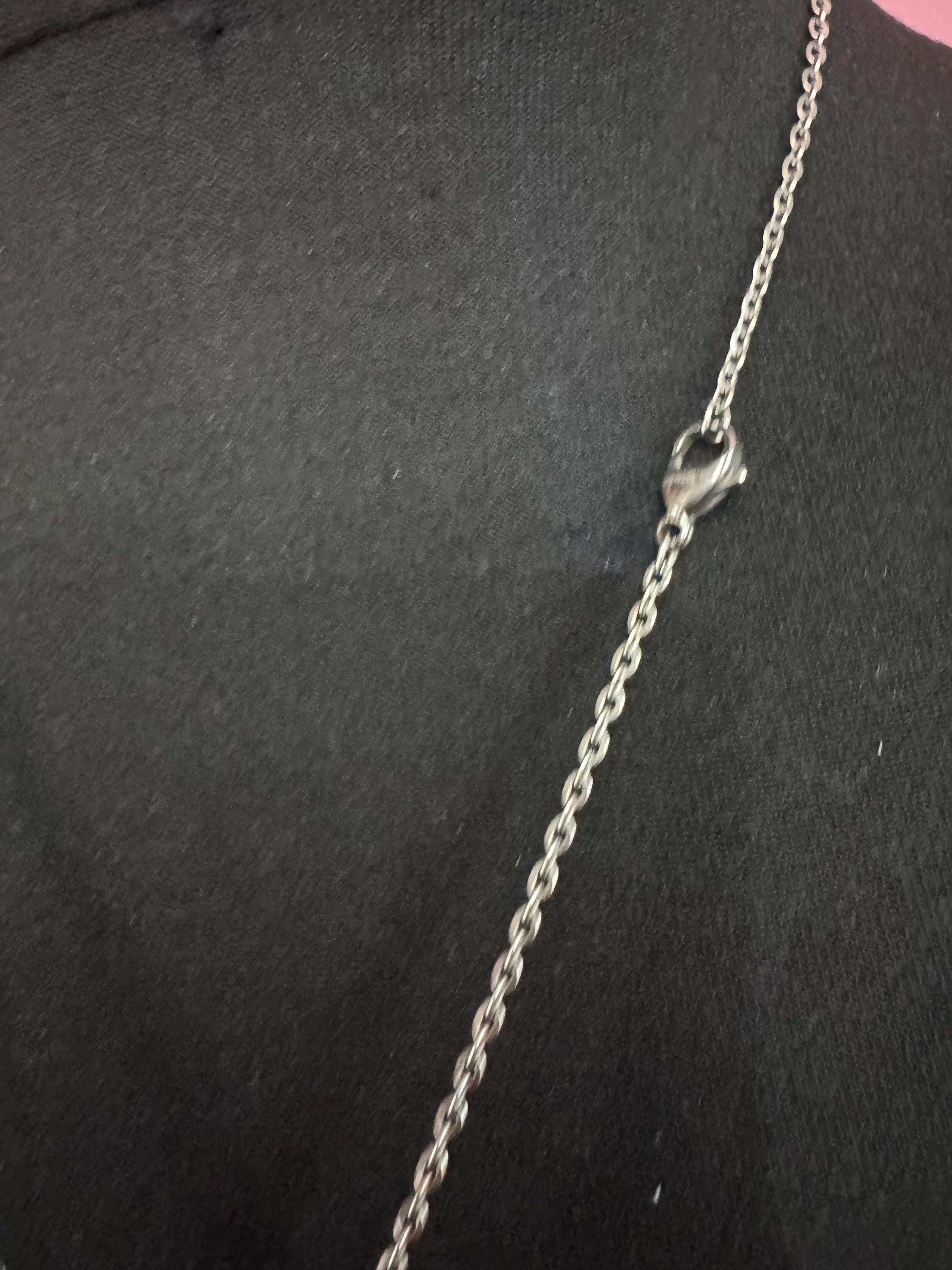 Vintage oversized yellow faceted teardrop 1970s pendant necklace, silver tone