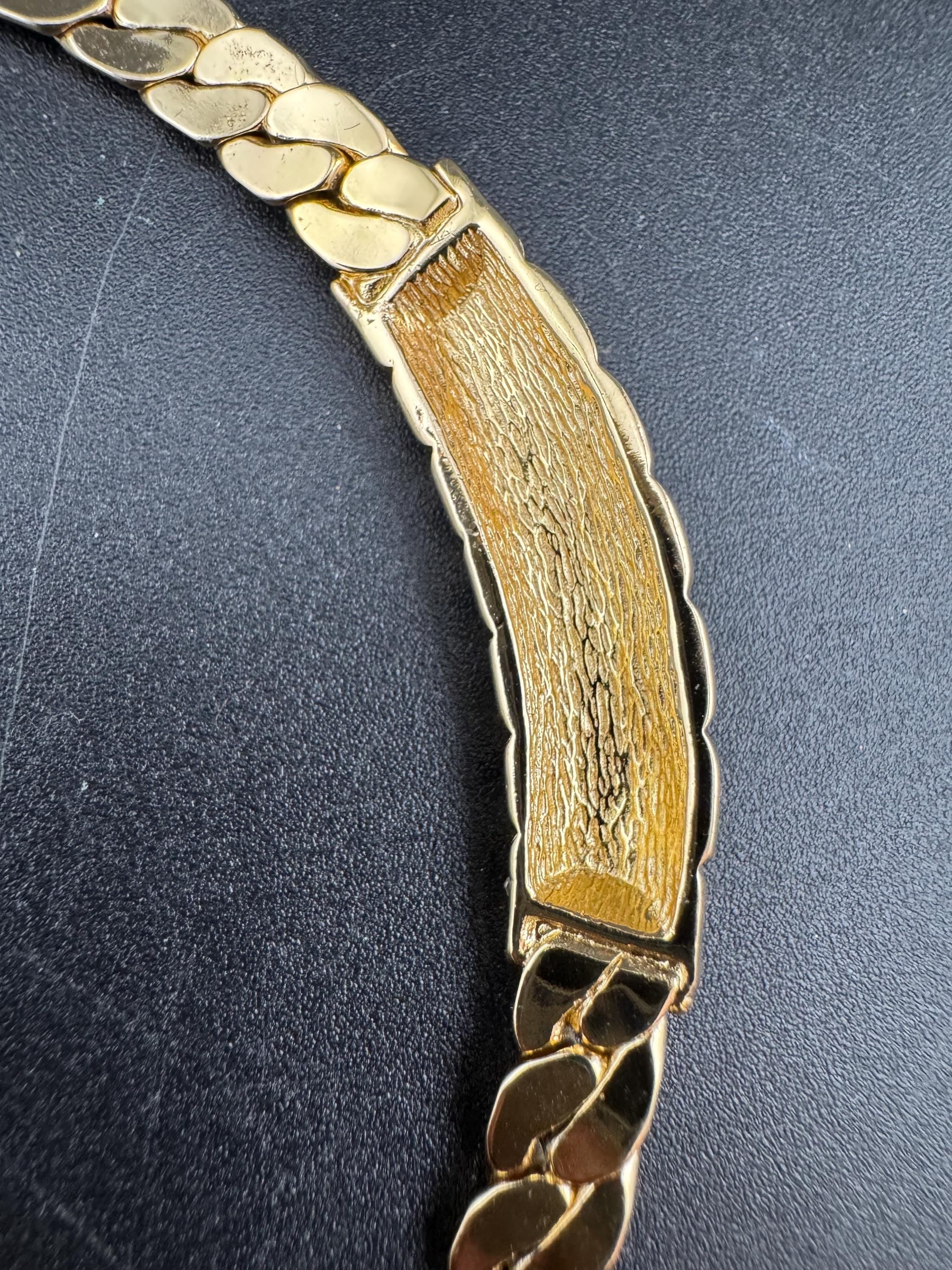 Christian Dior Germany black enamel crystal collar necklace, signed gold plated