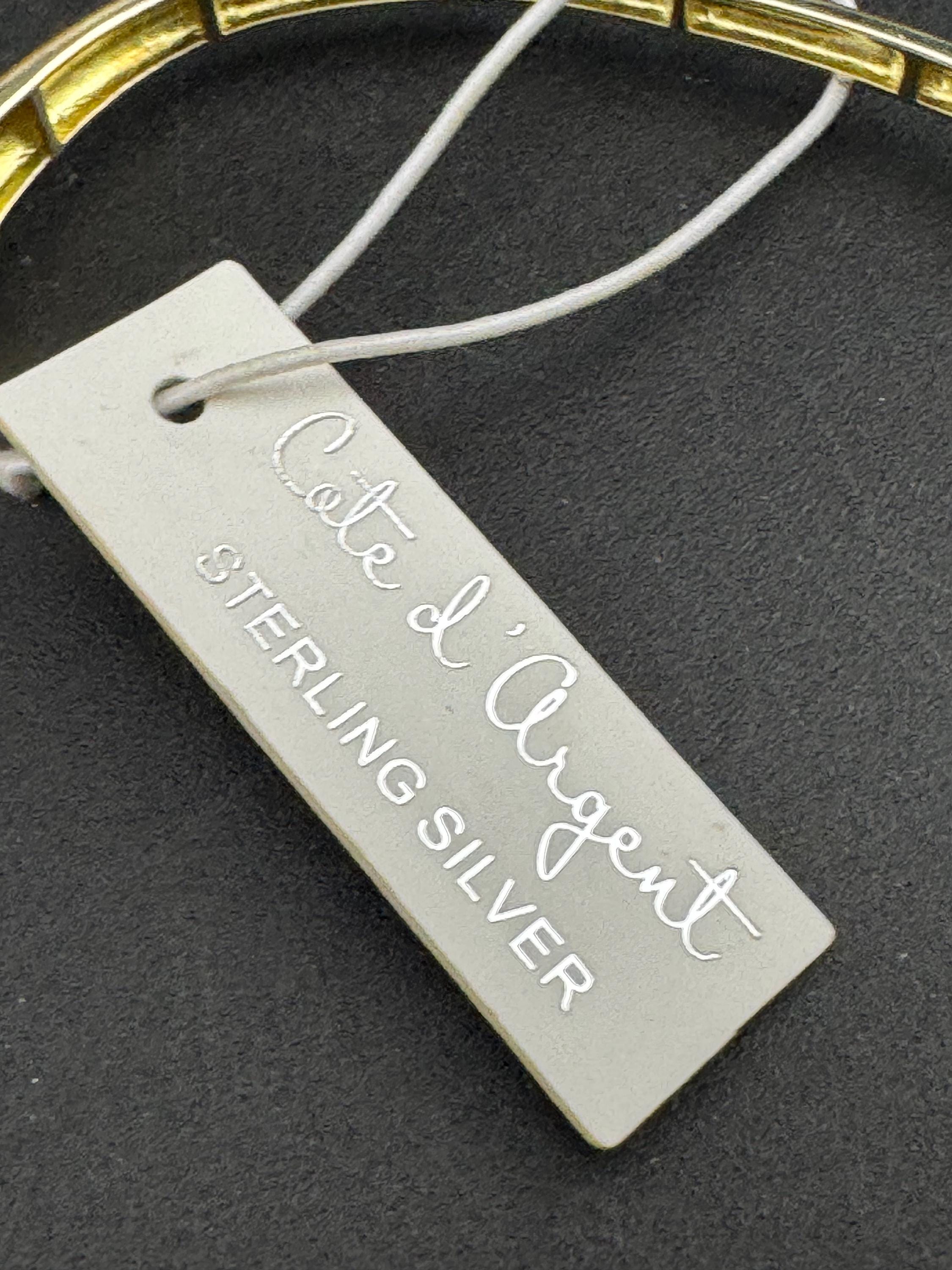 Black Enamel Leopard Bangle, Gold Vermeil Sterling Silver, CZ Hinged Bracelet