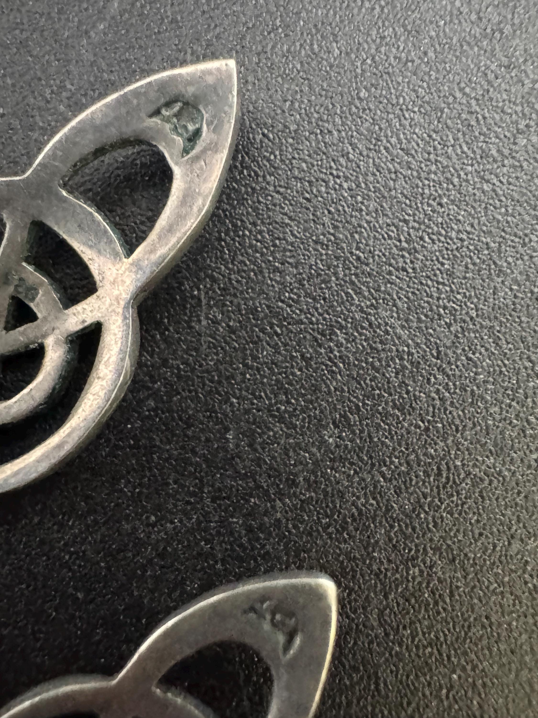 Vintage Sterling Silver drop Earrings, Art nouveau style 925 by past times