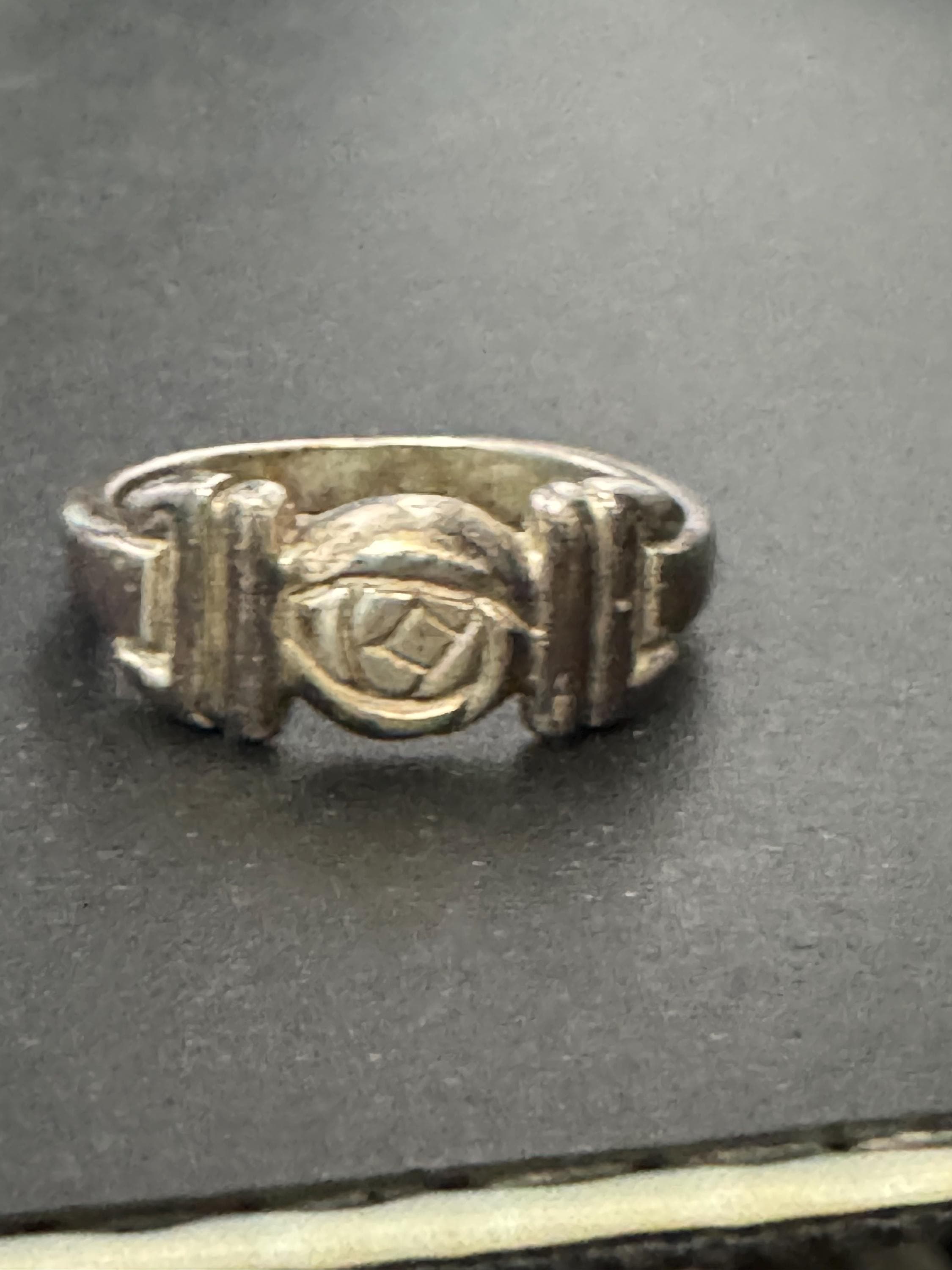 925 Silver Art Nouveau ring, Rennie Macintosh style size M.5