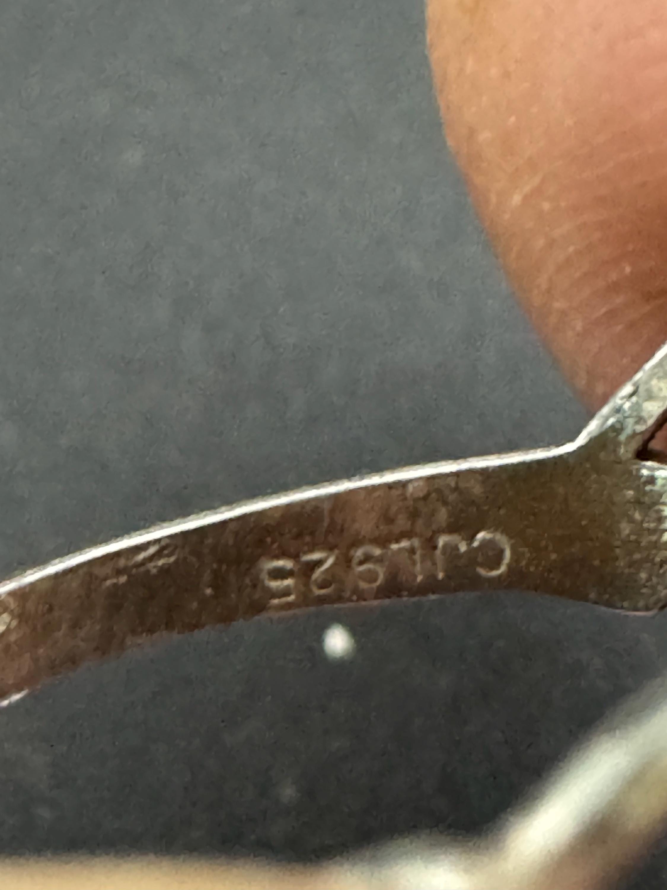 CJL 925 Silver Art Nouveau ring, Rennie Macintosh style size L Carrick