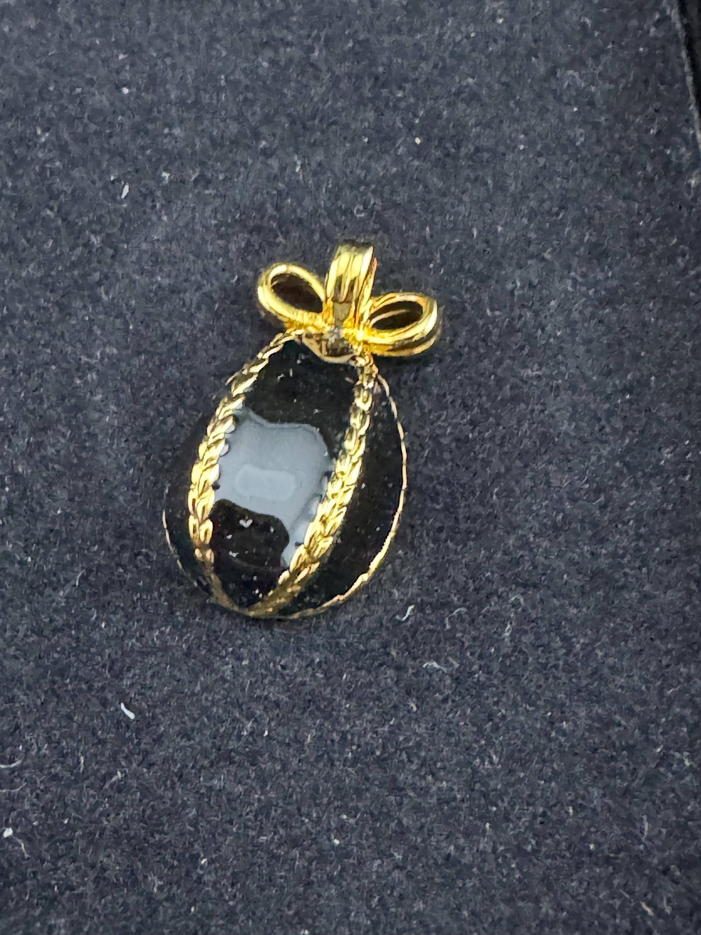 Joan rivers black enamel egg pierced earrings, gold plated faberge egg inspired