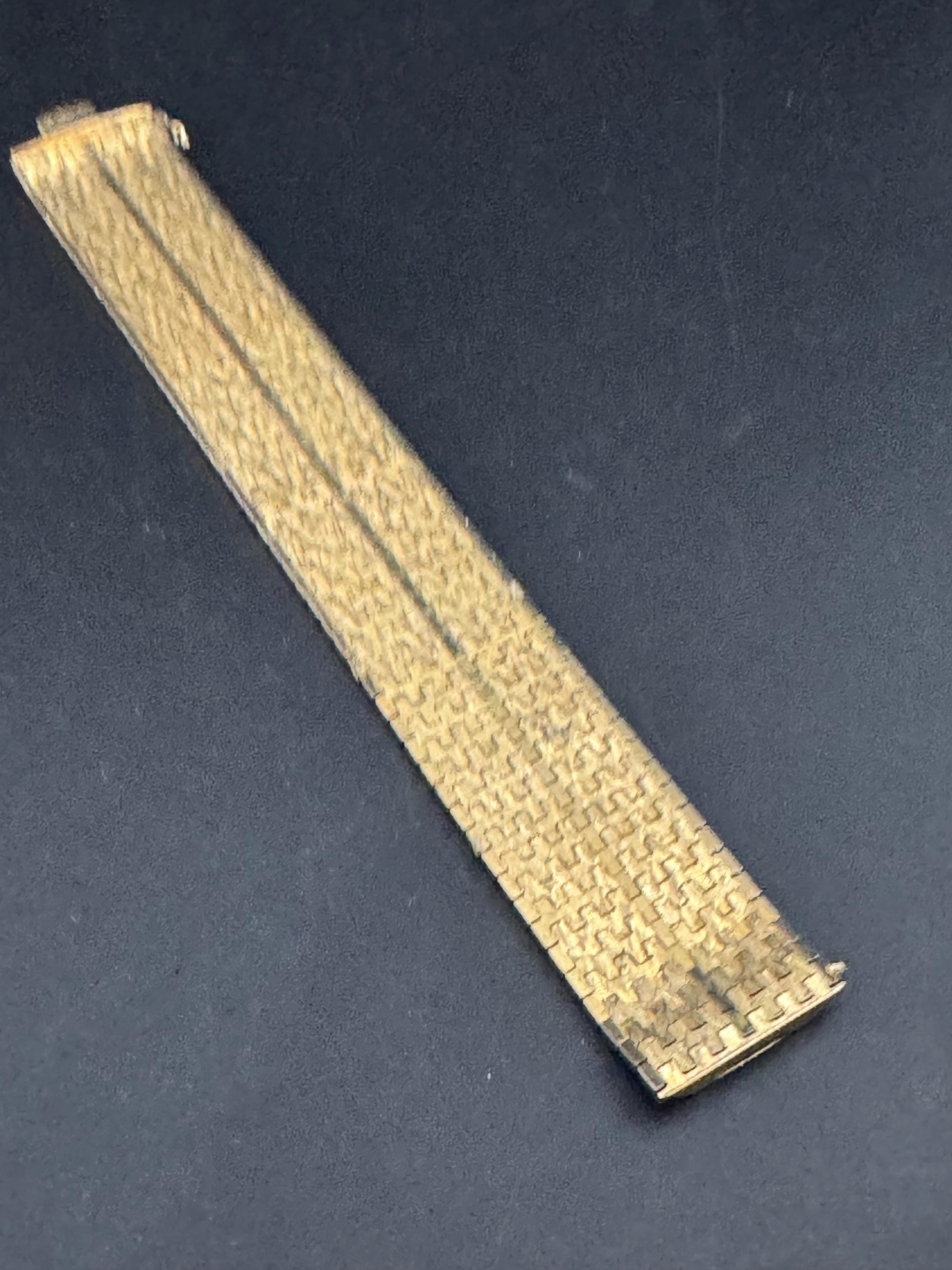 1970s 18k GP flat 3cm wide articulated cuff bracelet, Italian gold plated