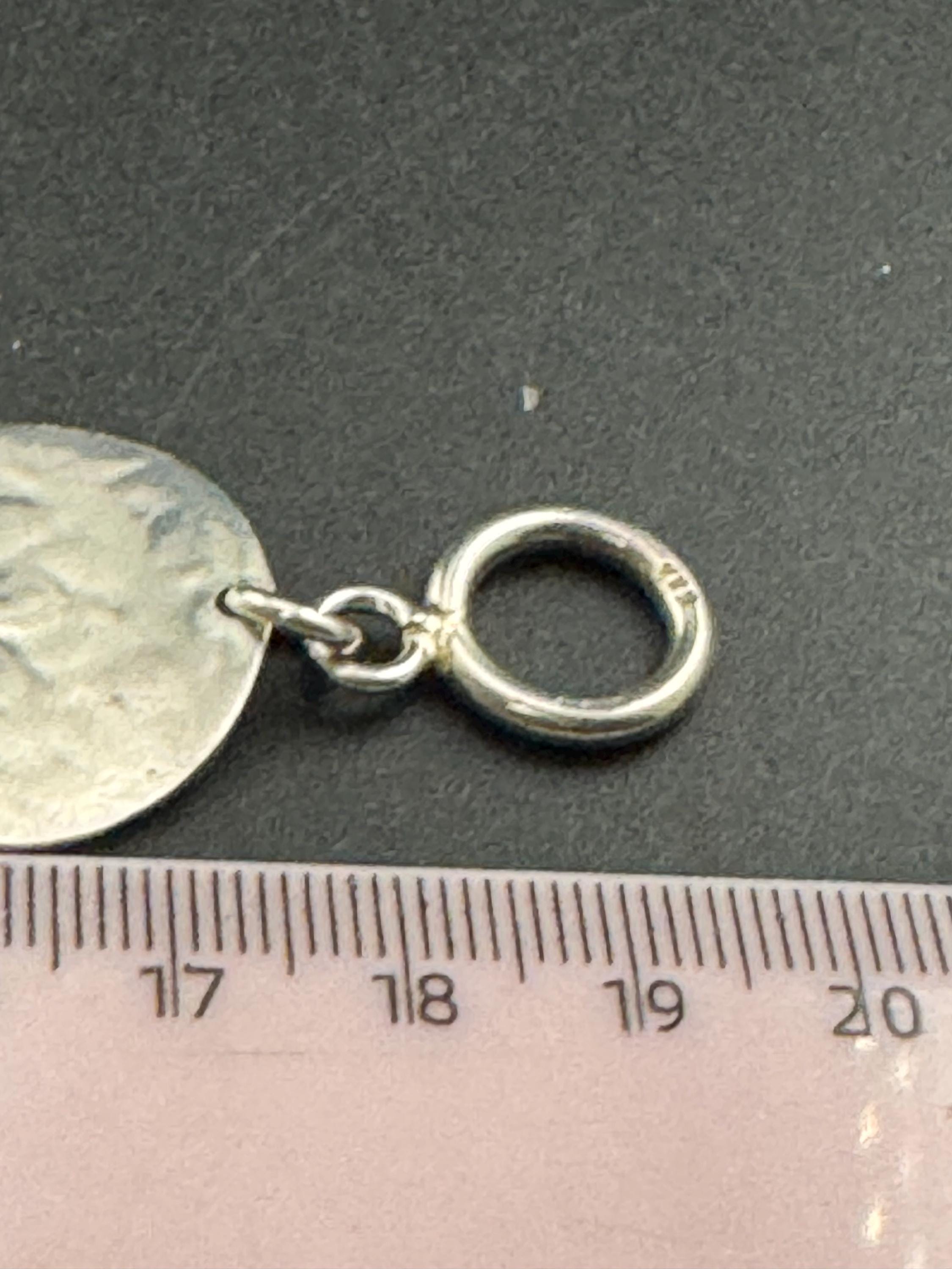 925 sterling silver modernist oval panel link bracelet, 19cm long 28.3 gram