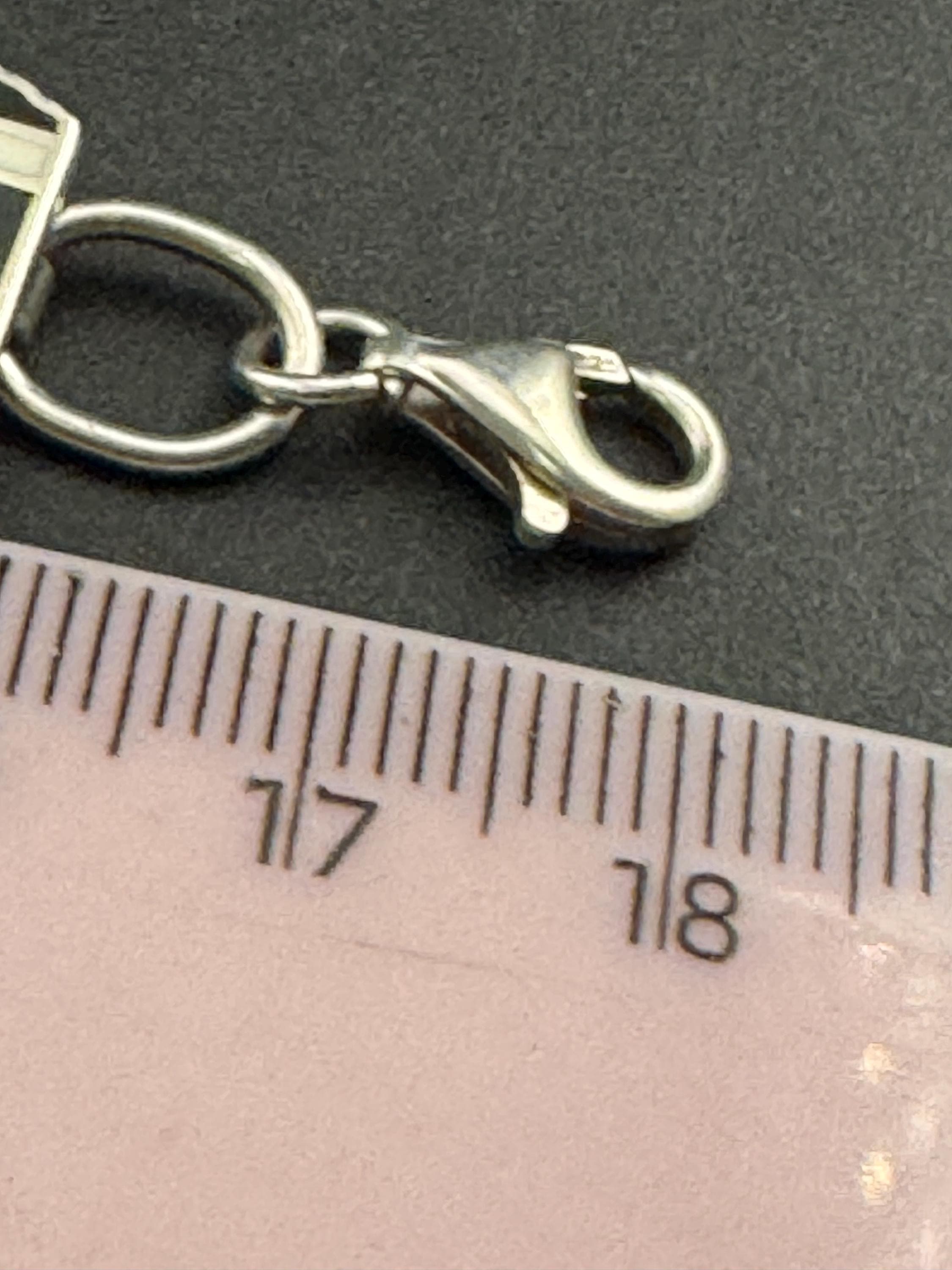 Quirky retro 925 travel themed charm bracelet, panel link in sterling silver