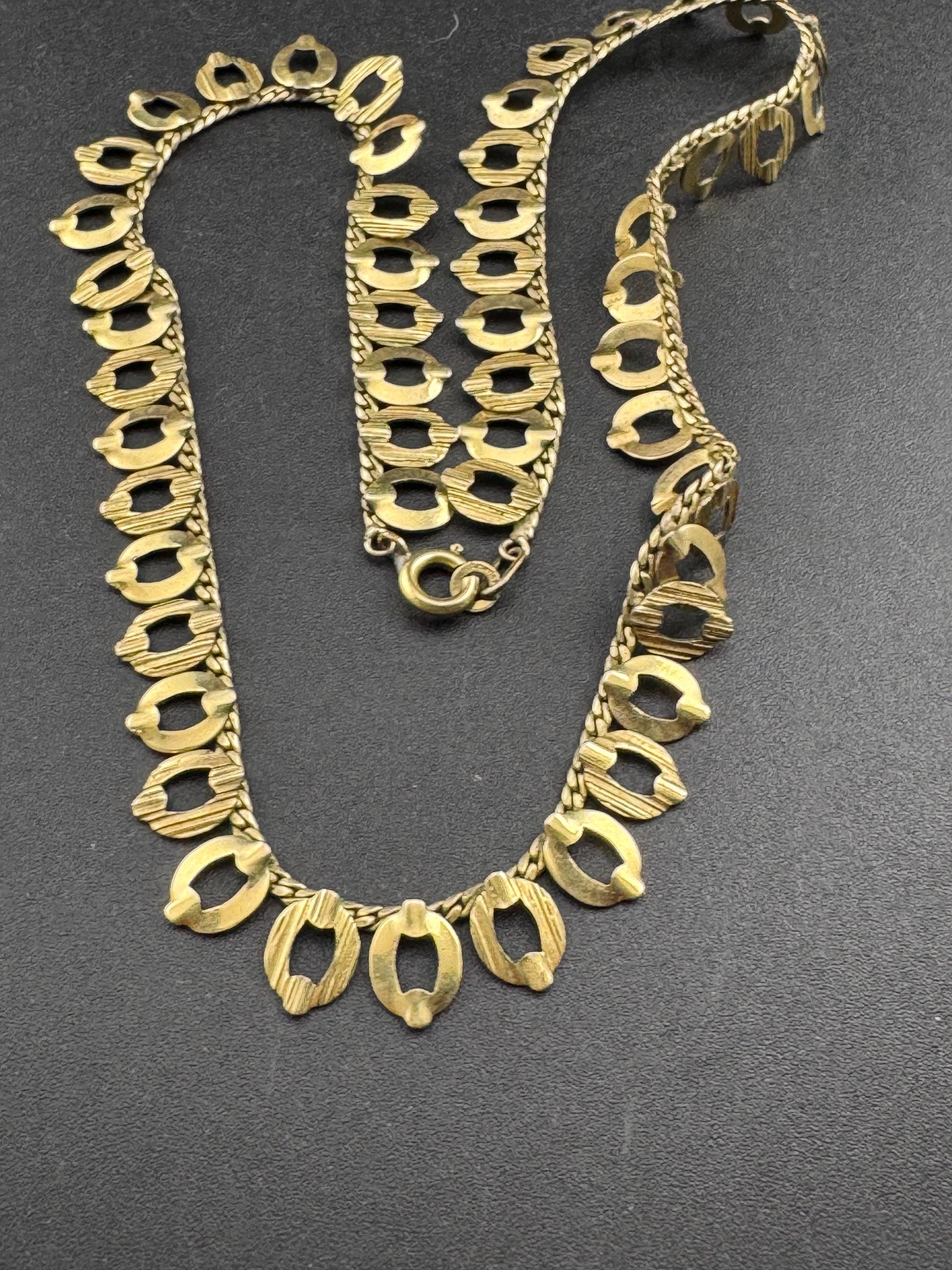 Amerkinaner A*D German Gold plated necklace Choker, MODERNIST