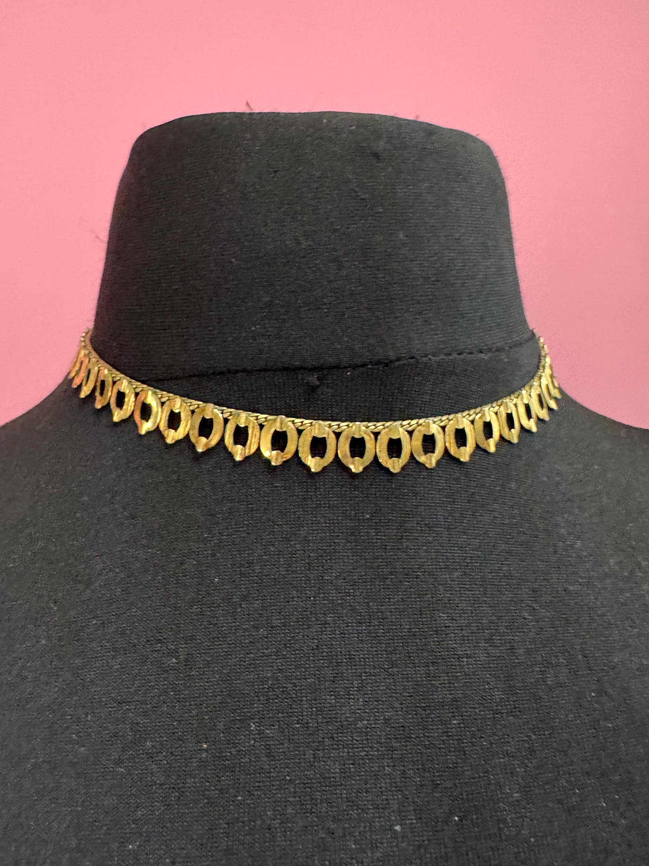 Amerkinaner A*D German Gold plated necklace Choker, MODERNIST