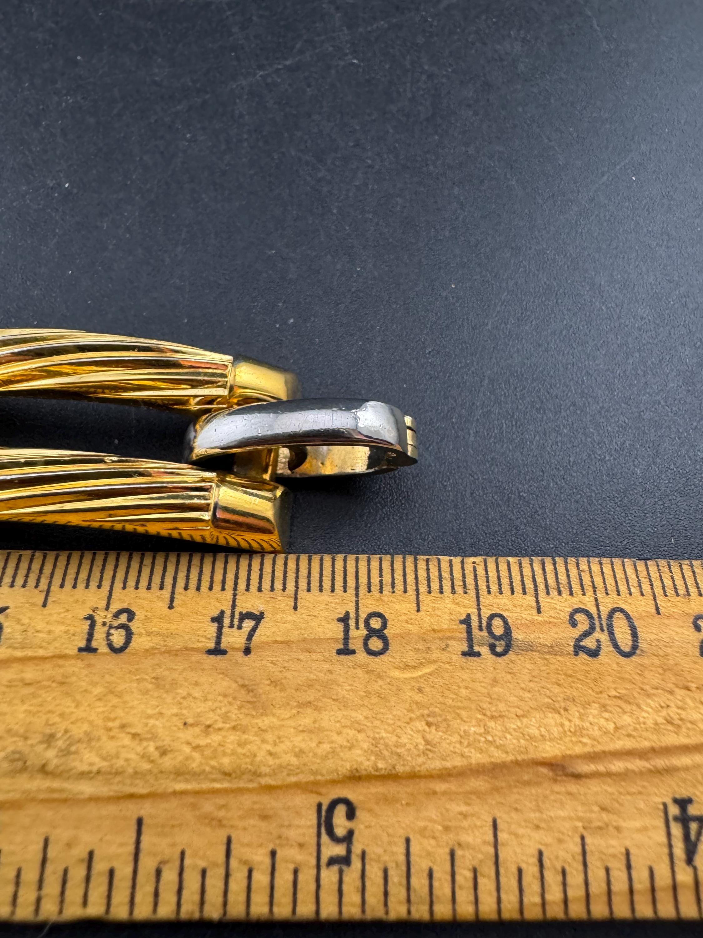 1970 Henkel & Grosse wide Gold Plated Cuff Bracelet, signed