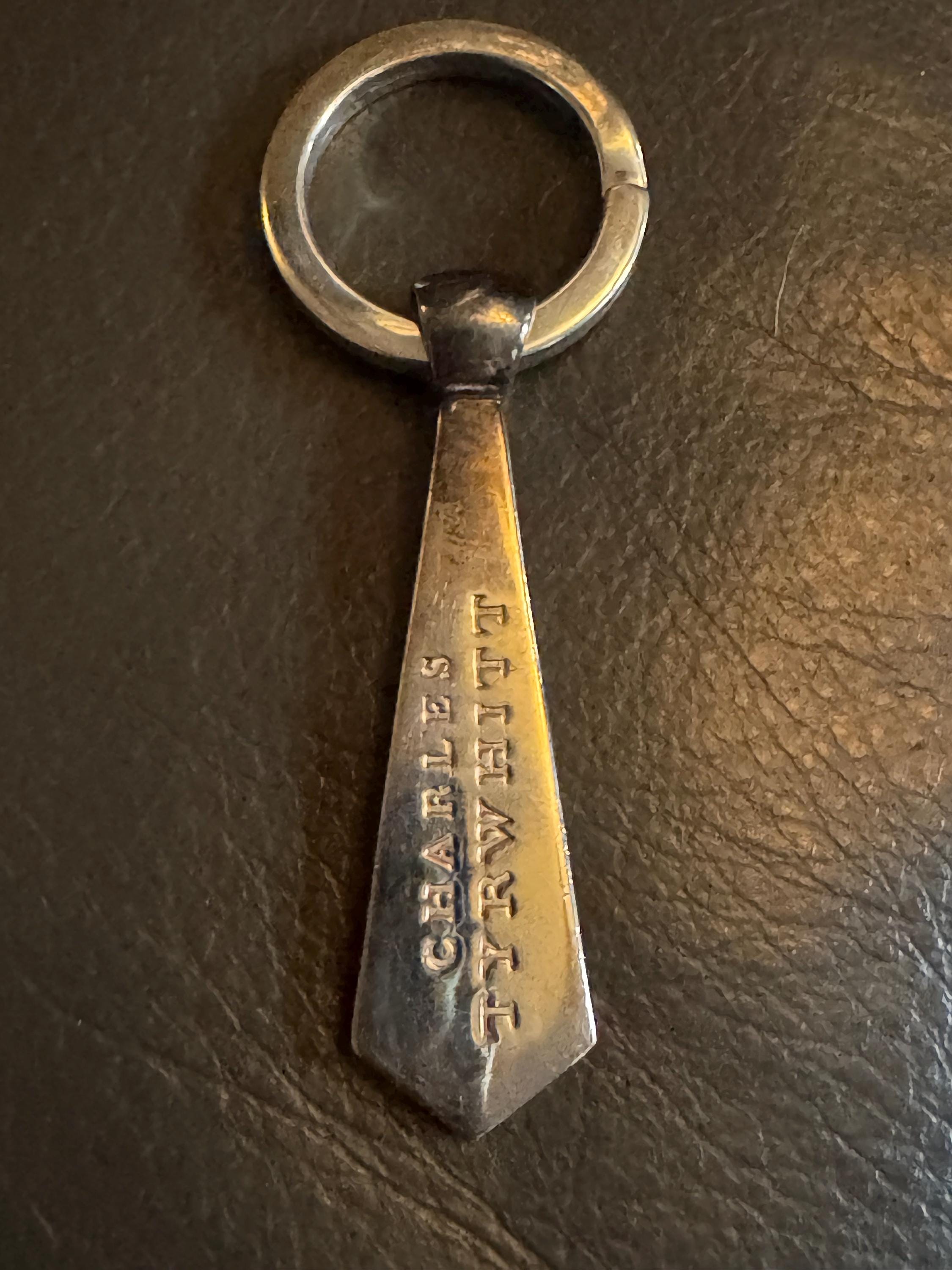 Charles Tyrwhitt hallmarked sterling silver novelty tie keyring , 28.3 grams