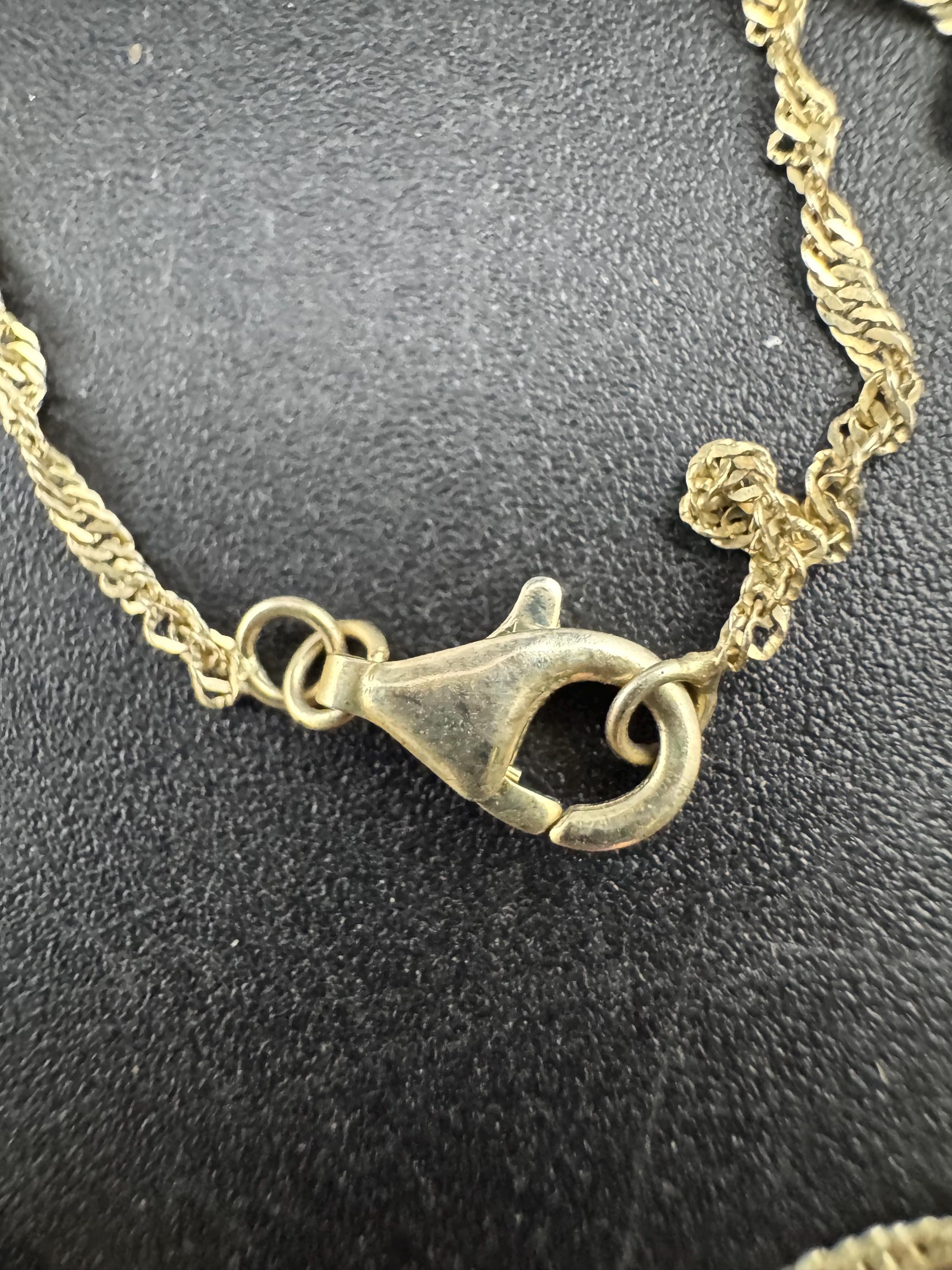 CZ Leopard Pendant Necklace – Gold on 925 Sterling Silver, 44cm