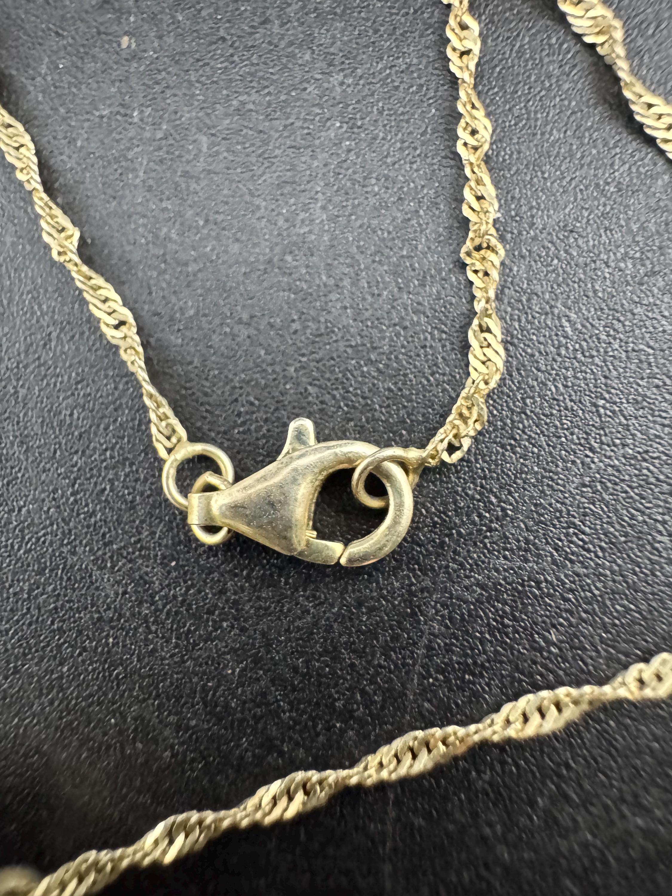 CZ Leopard Pendant Necklace – Gold on 925 Sterling Silver, 44cm