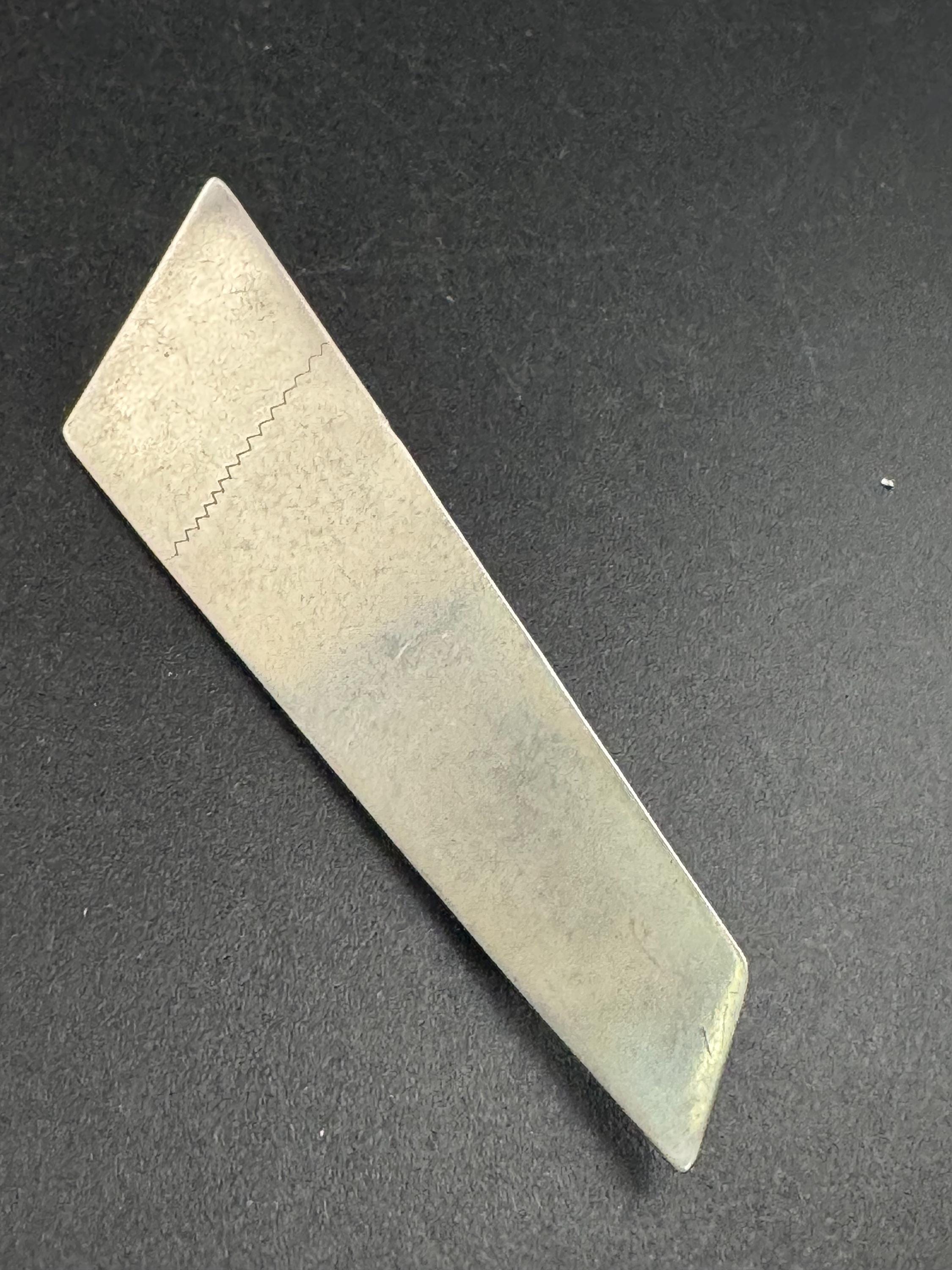 Modernist 925 silver geometric Brooch , Mid Century Minimalist 1950s sterling