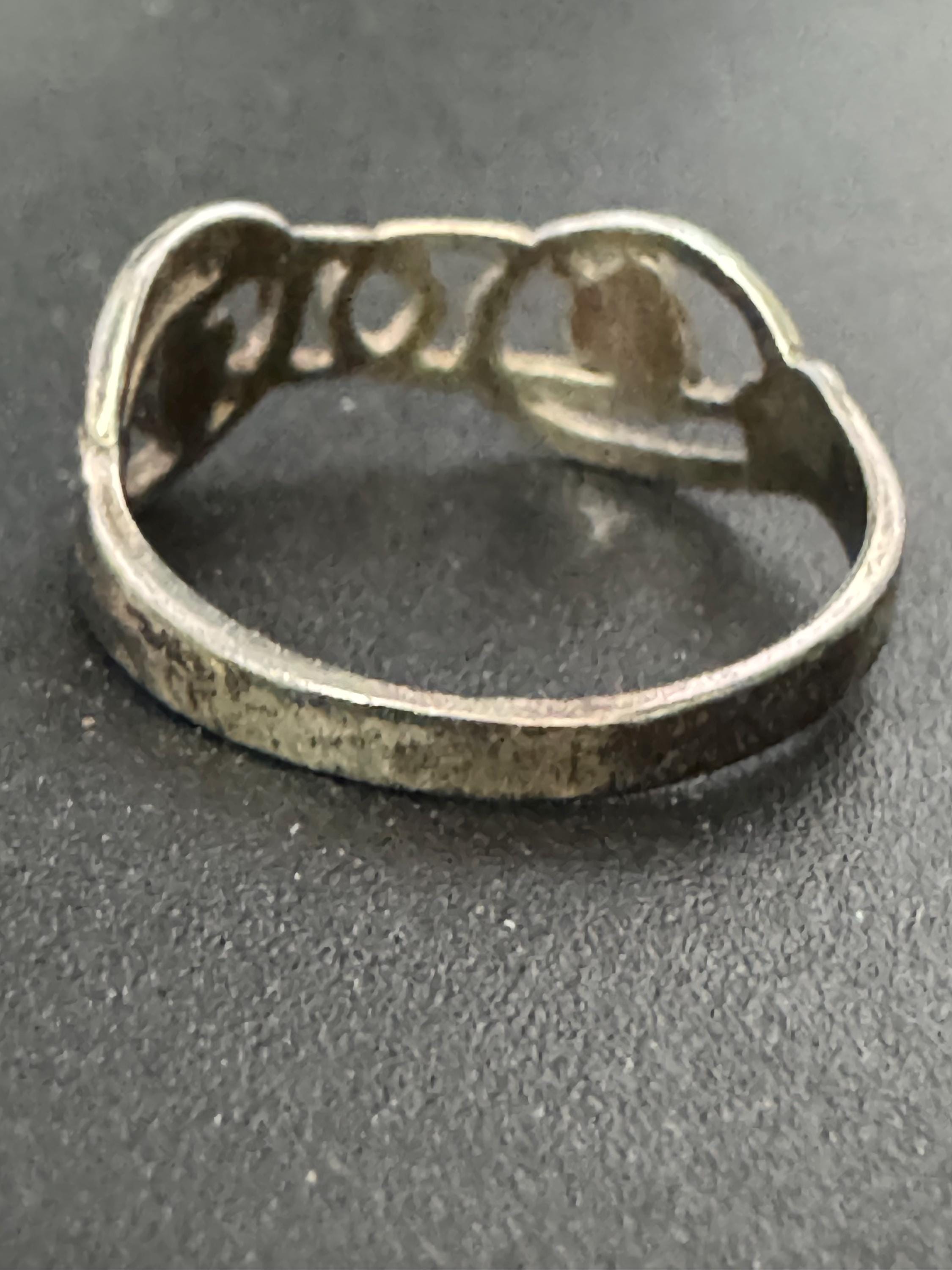 CJL 925 Silver Art Nouveau ring, Rennie Macintosh style size L Carrick