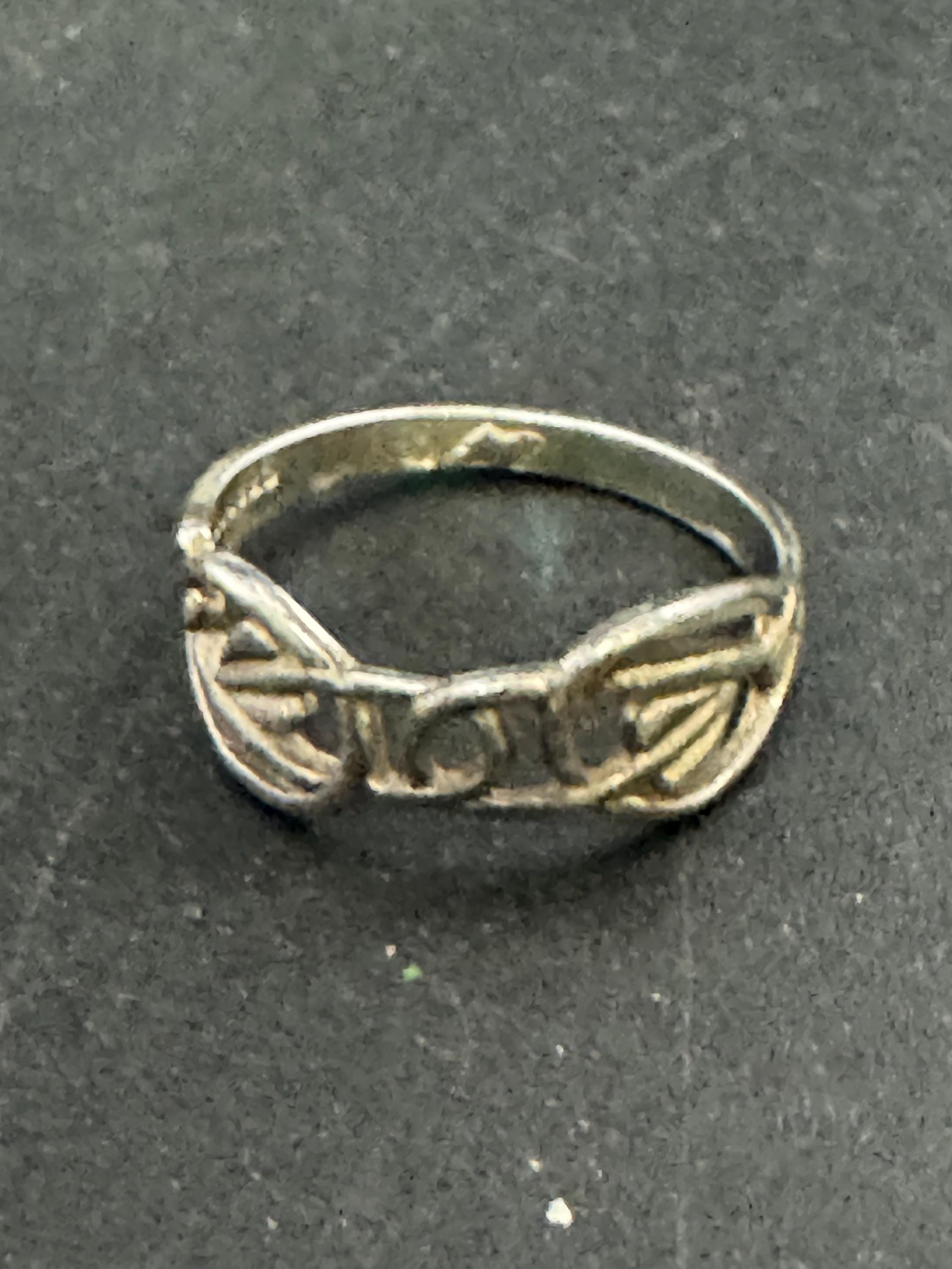 CJL 925 Silver Art Nouveau ring, Rennie Macintosh style size L Carrick