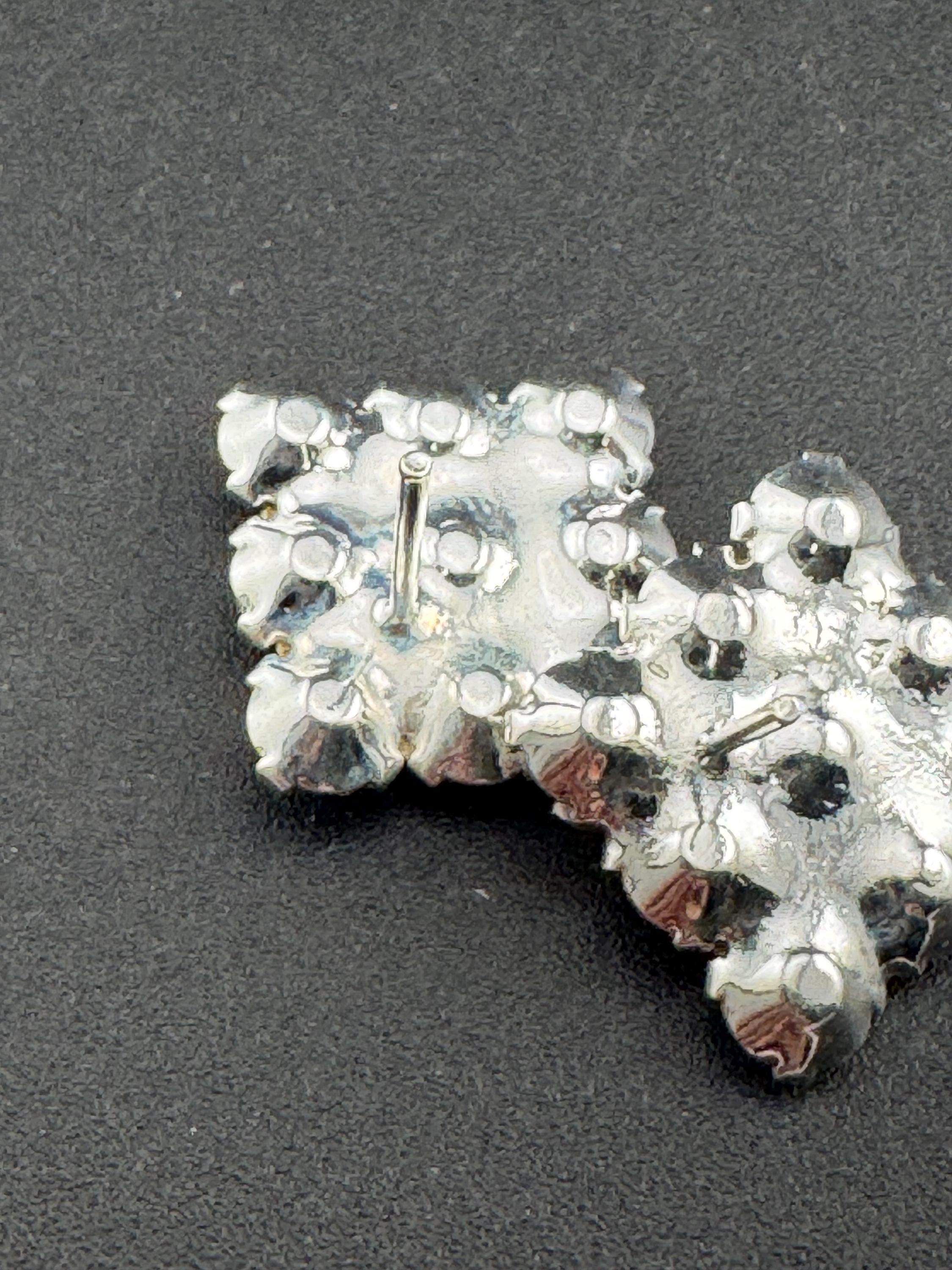 1.5cm square clear and black diamanté stud pierced earrings