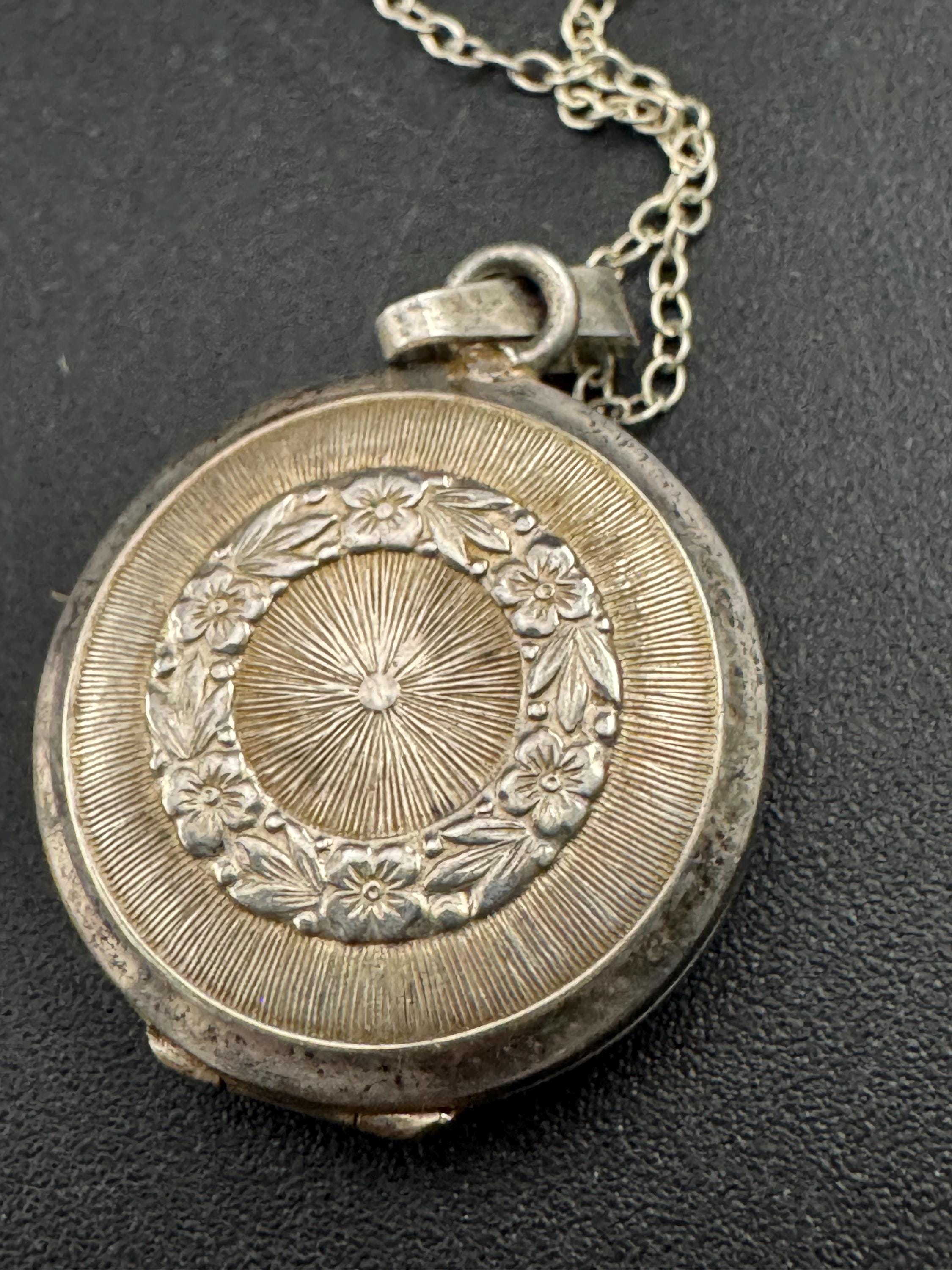 Small modernist A*D Vintage 925 sterling silver  photo locket by Andreas daub